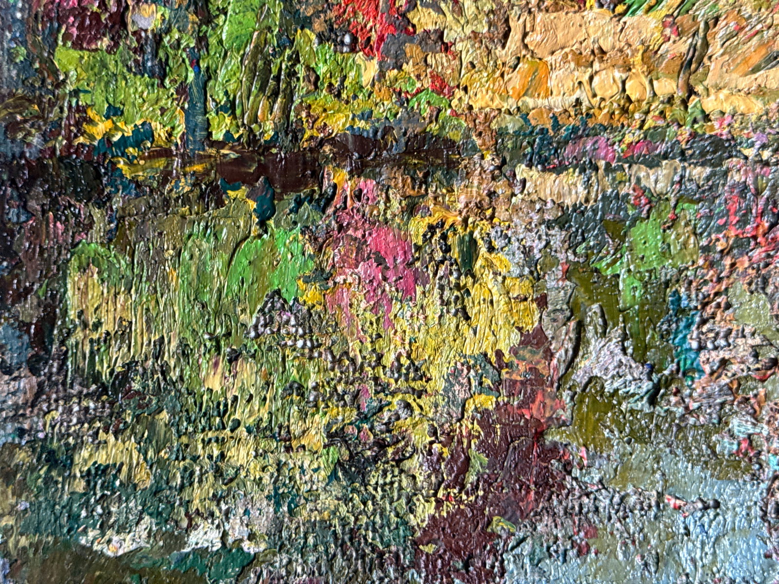 Oil painting with frame Botanical Garden of Lviv University K. Leonid - 5