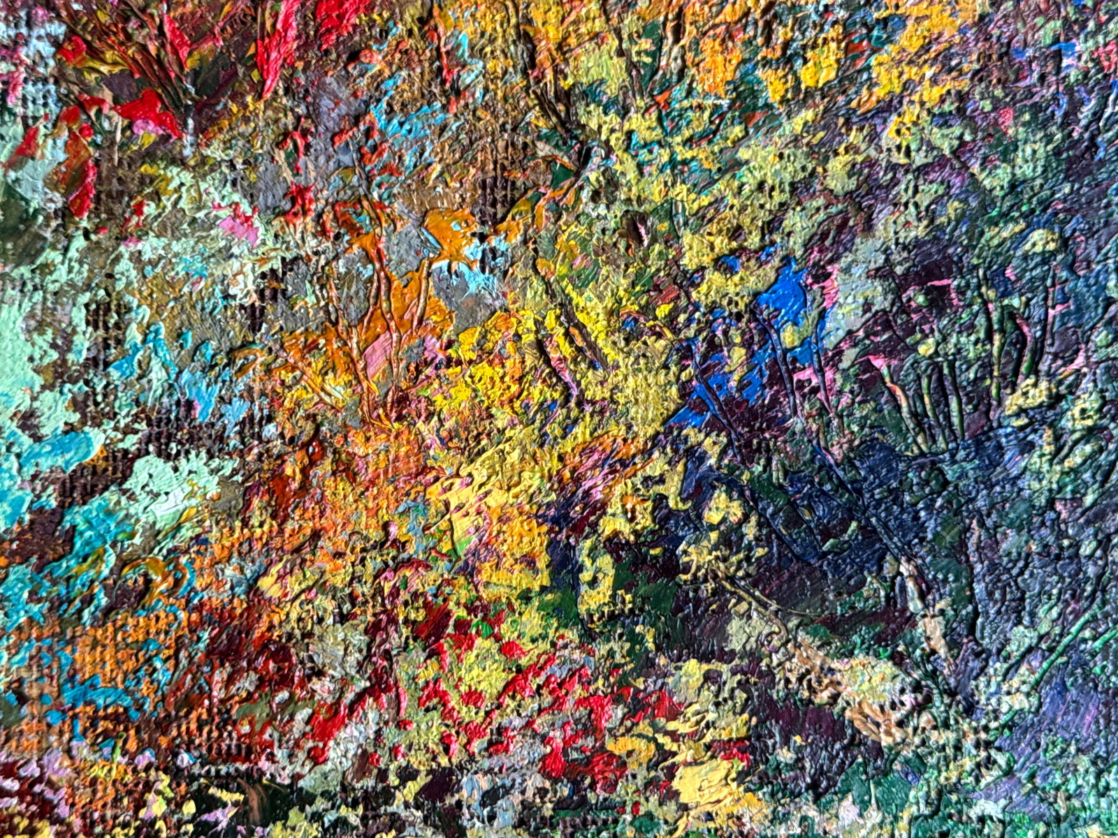 Oil painting with frame Botanical Garden of Lviv University K. Leonid - 7