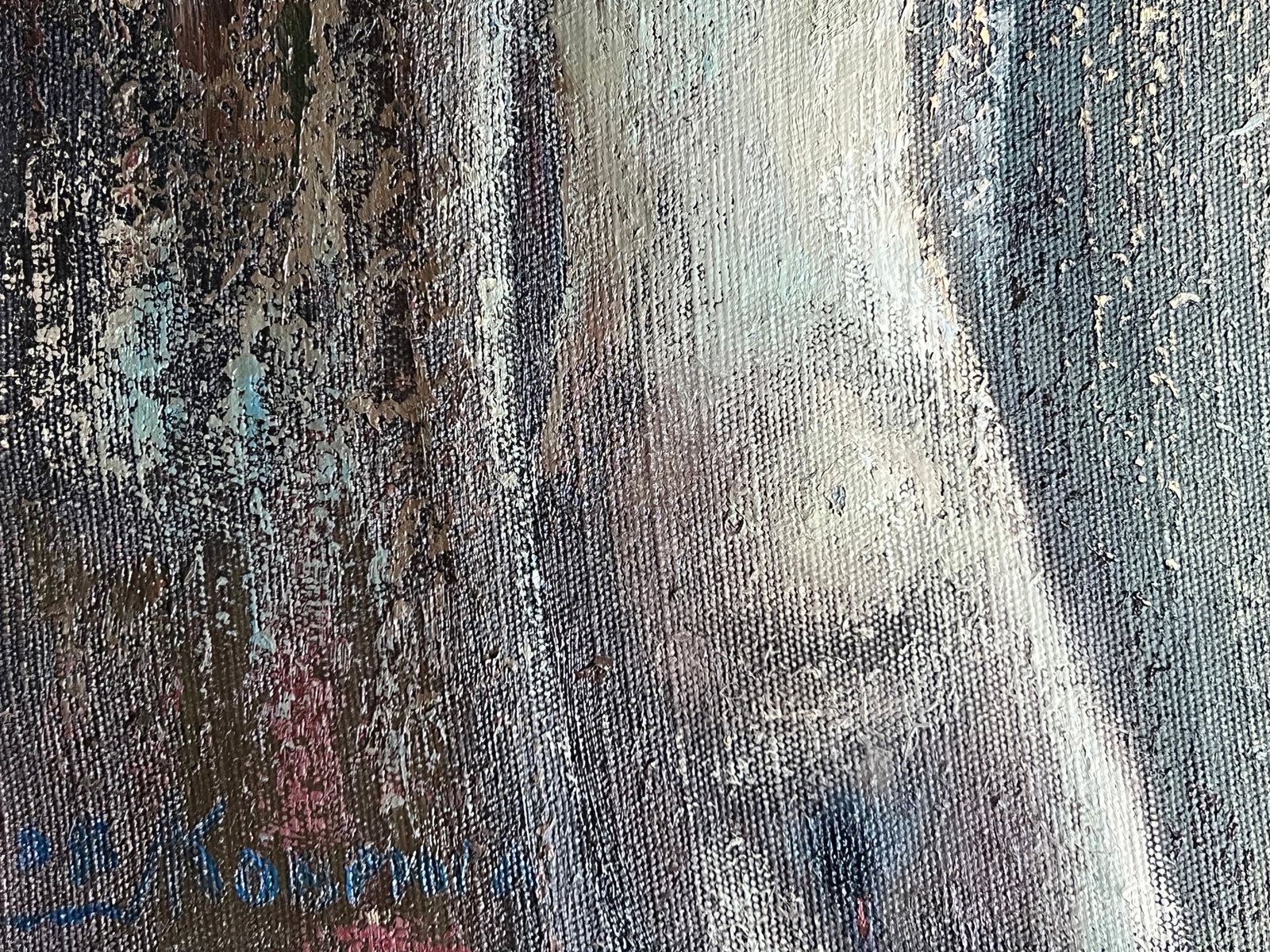 Oil painting with frame figure K. Leonid - 7