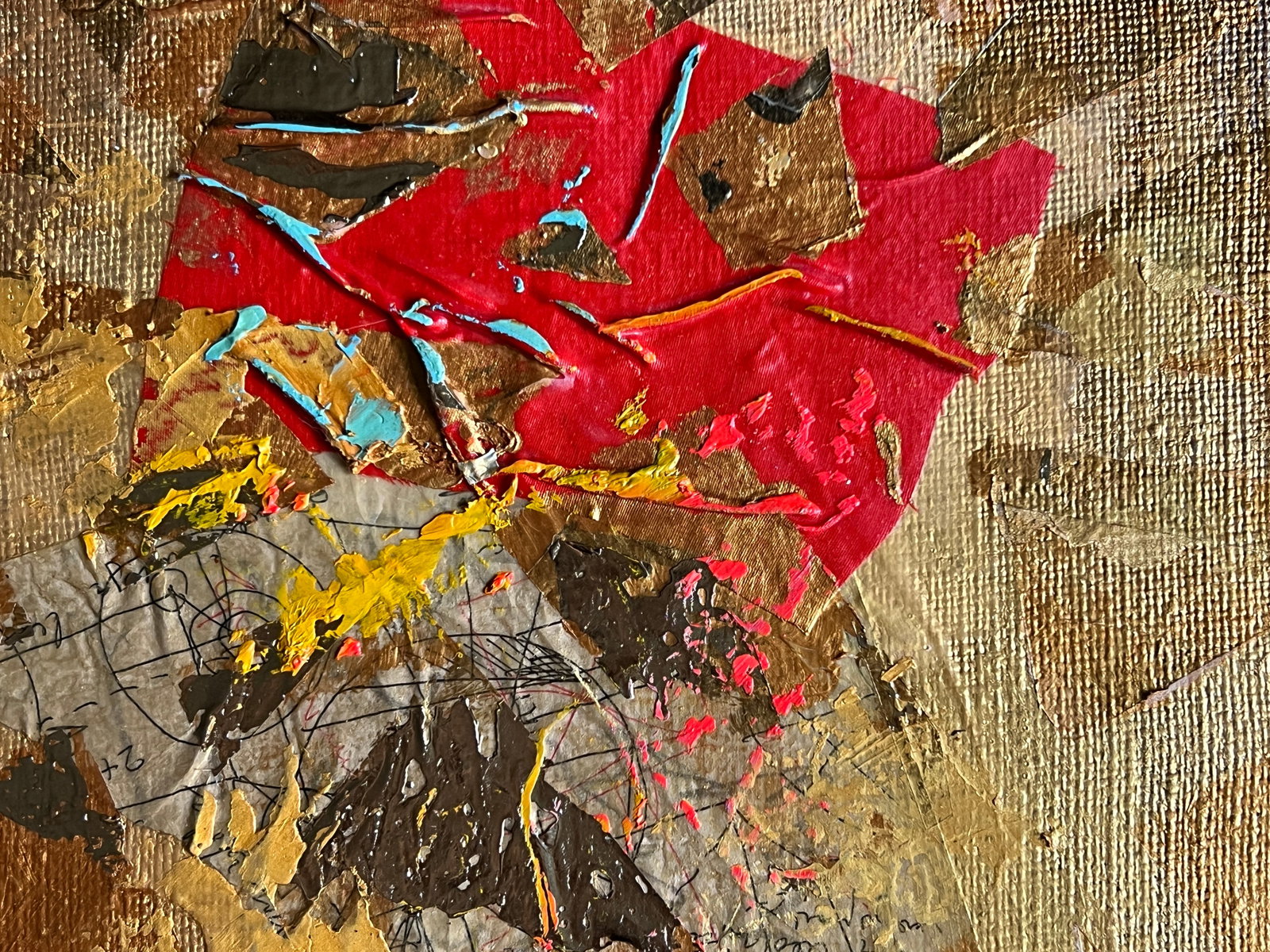 Perception Oil painting with frame gold K. Leonid - 8