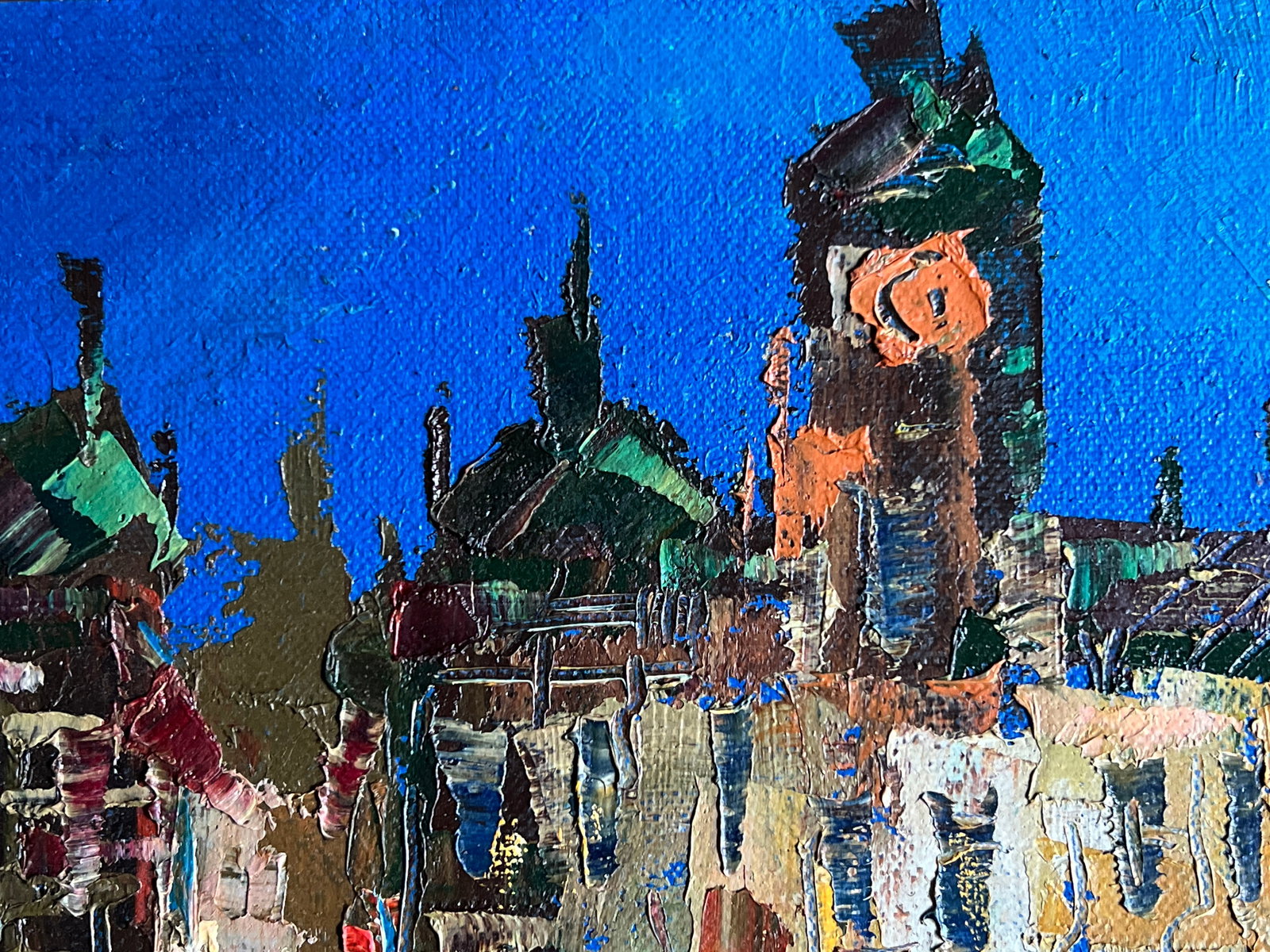 Oil painting with frame In the evening K. Leonid - 7