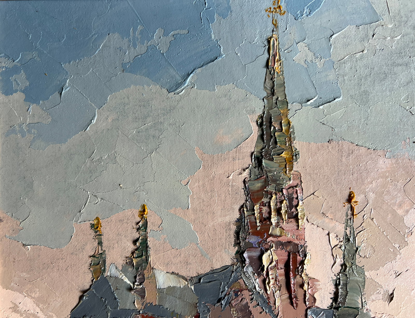 Oil painting with frame Church of Saints Olga and Elizabeth in Lviv K. Leonid - 2