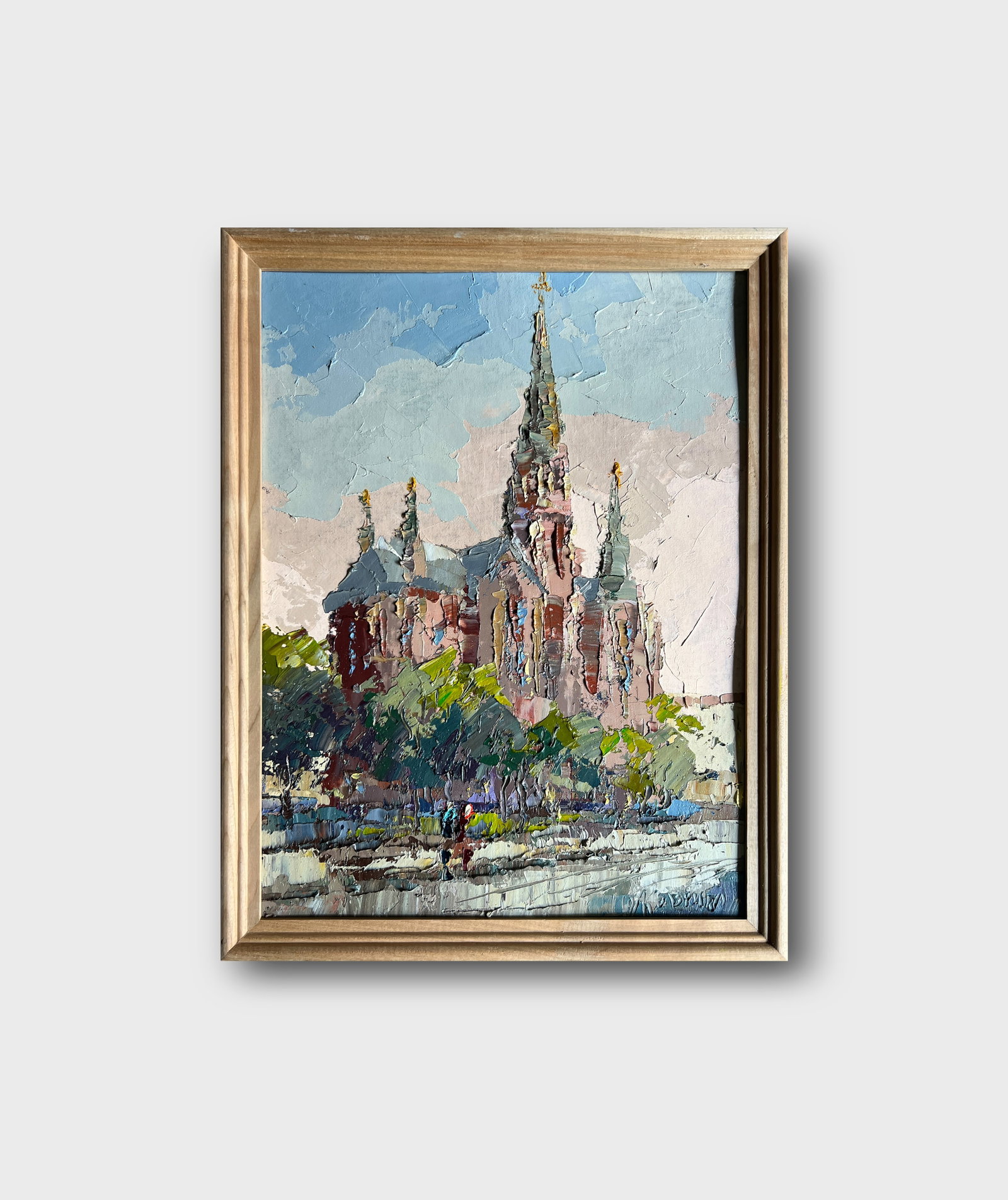Oil painting with frame Church of Saints Olga and Elizabeth in Lviv K. Leonid - 9