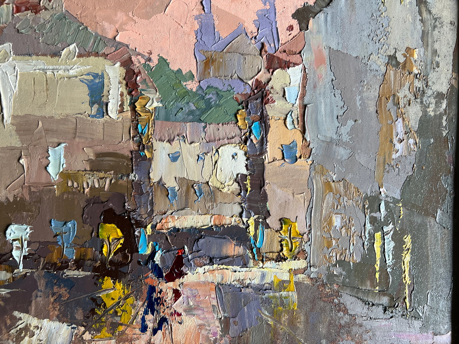 Oil painting with frame market on lviv square K. Leonid - 5