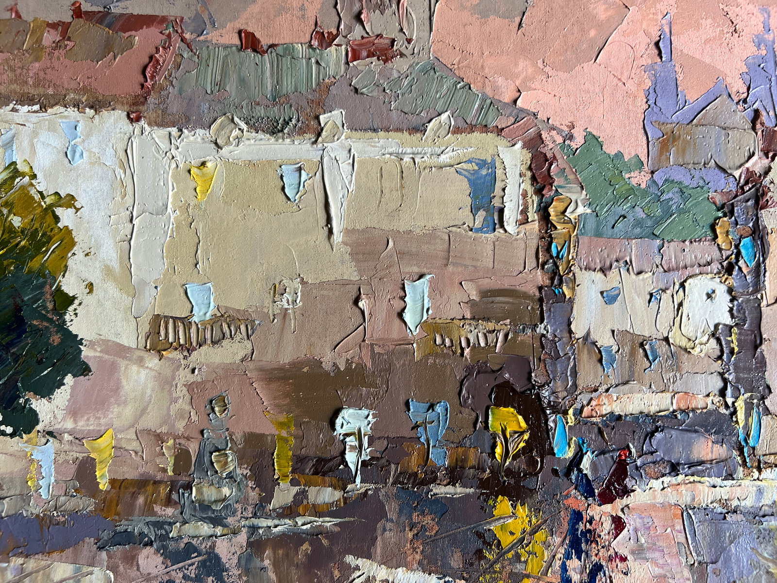 Oil painting with frame market on lviv square K. Leonid - 6