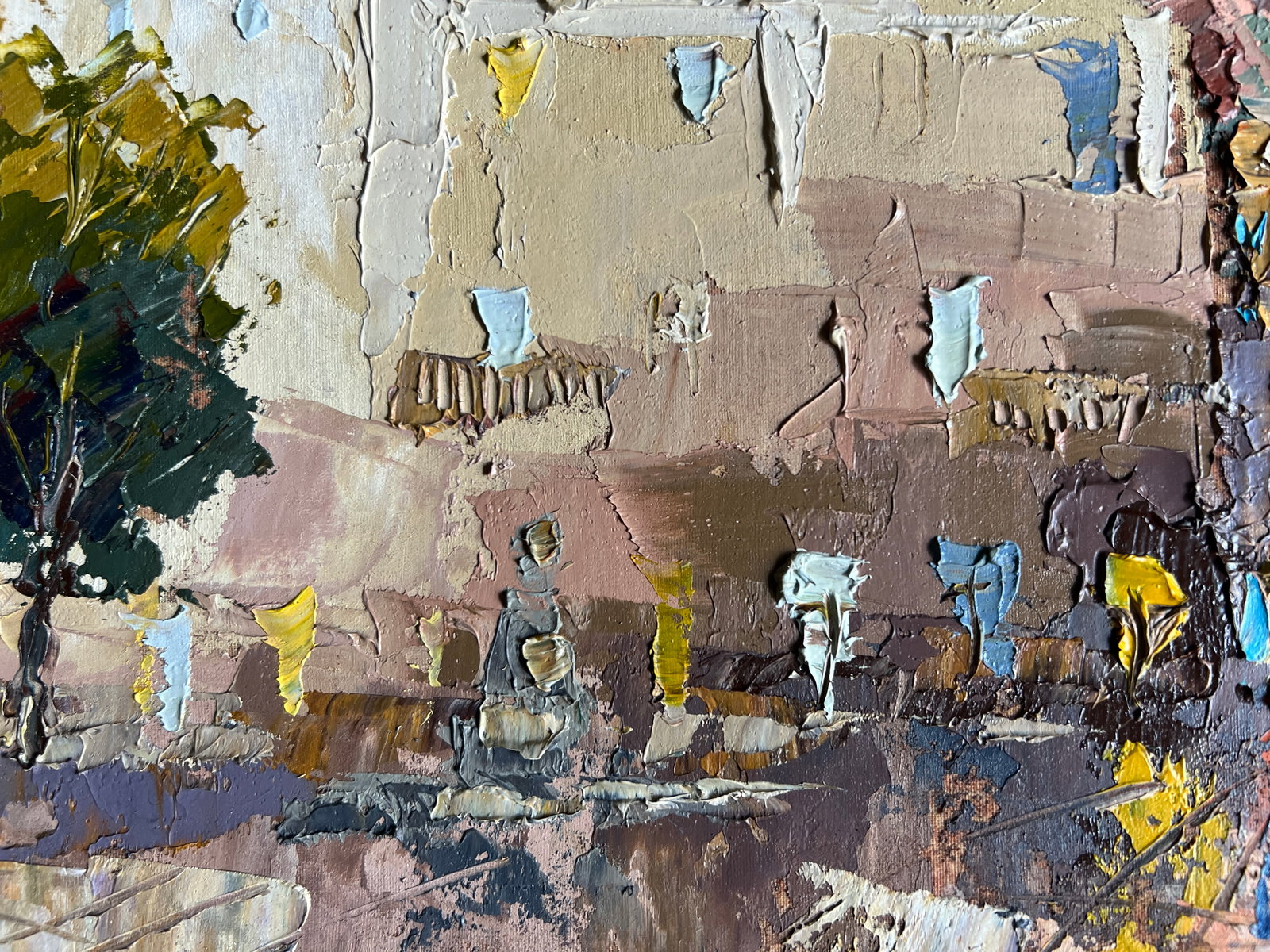 Oil painting with frame market on lviv square K. Leonid - 7