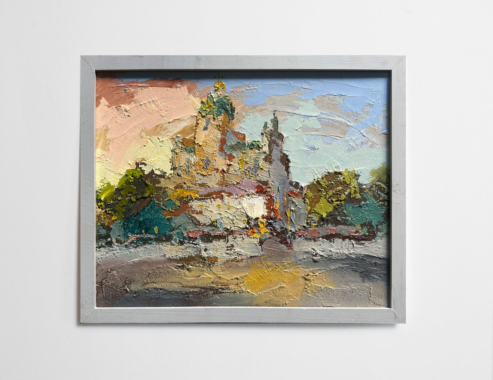 Oil painting with frame St. George's Cathedral in Lviv K. Leonid - 2