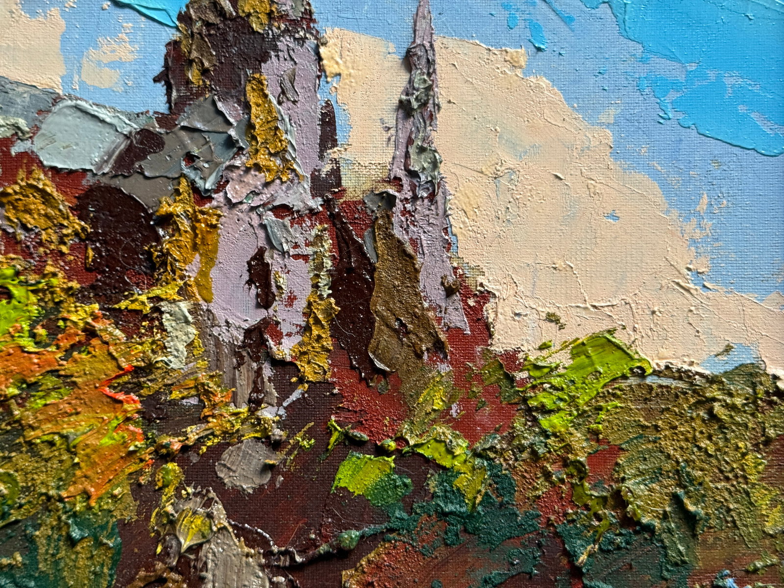 Oil painting with frame Lviv, Church of Saints Olga and Elizabeth K. Leonid - 7