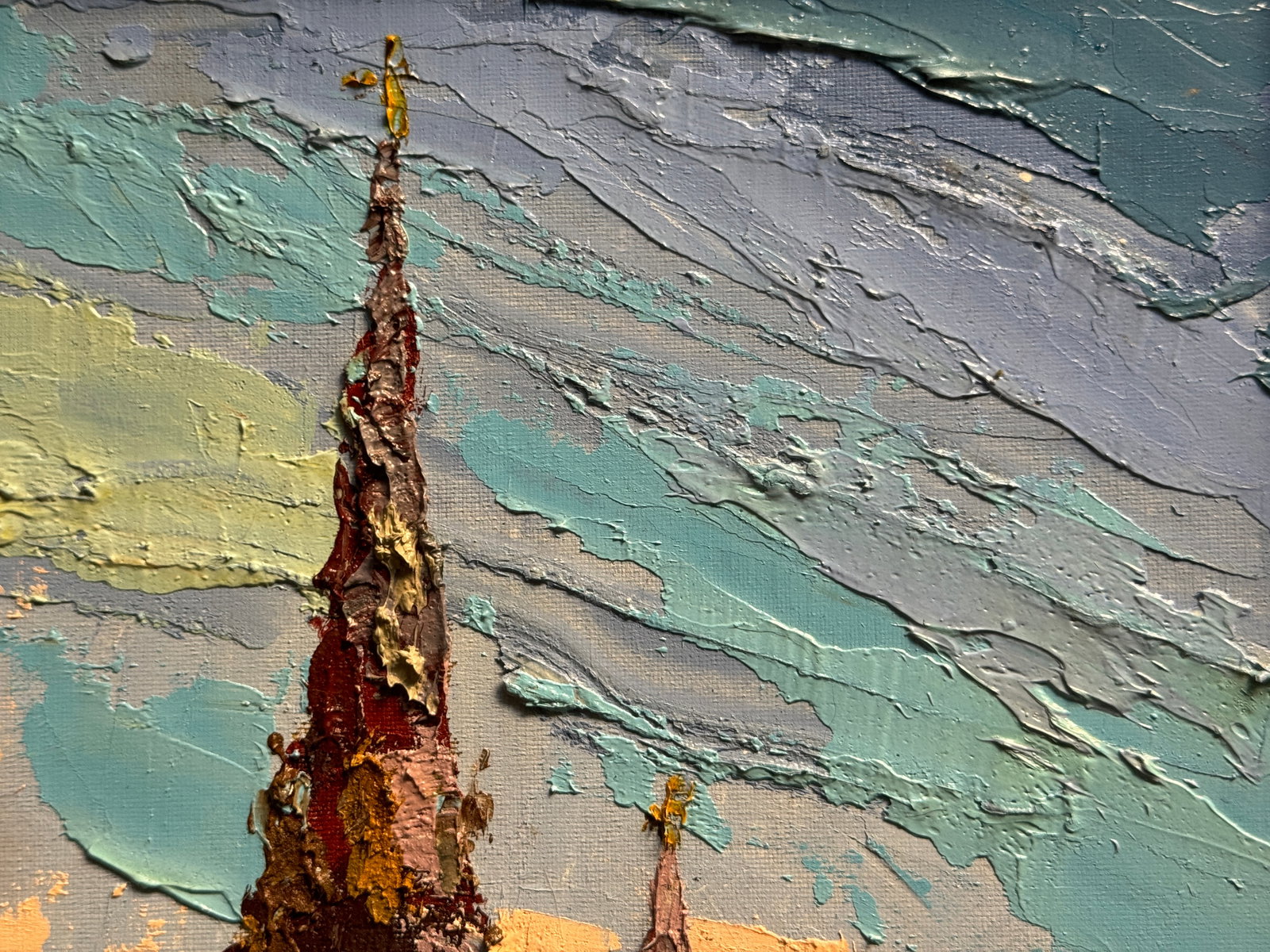 Oil painting with frame Lviv, Church of Saints Olga and Elizabeth K. Leonid - 9