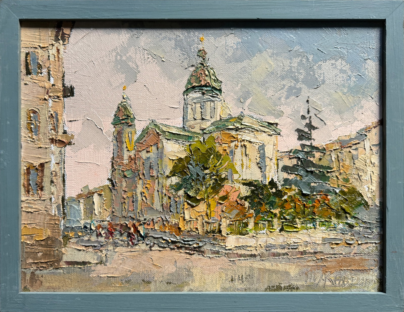 Oil painting with frame Church of the Transfiguration of the Lord (Lviv) K. Leonid: Title: Oil painting with frame Church of the Transfiguration of the Lord (Lviv) K. Leonid Description: 454KK Painter: K. Leonid S?ze: 30x40 cm/ 11.81x15.74 inches Components: oil, canvas Original pain