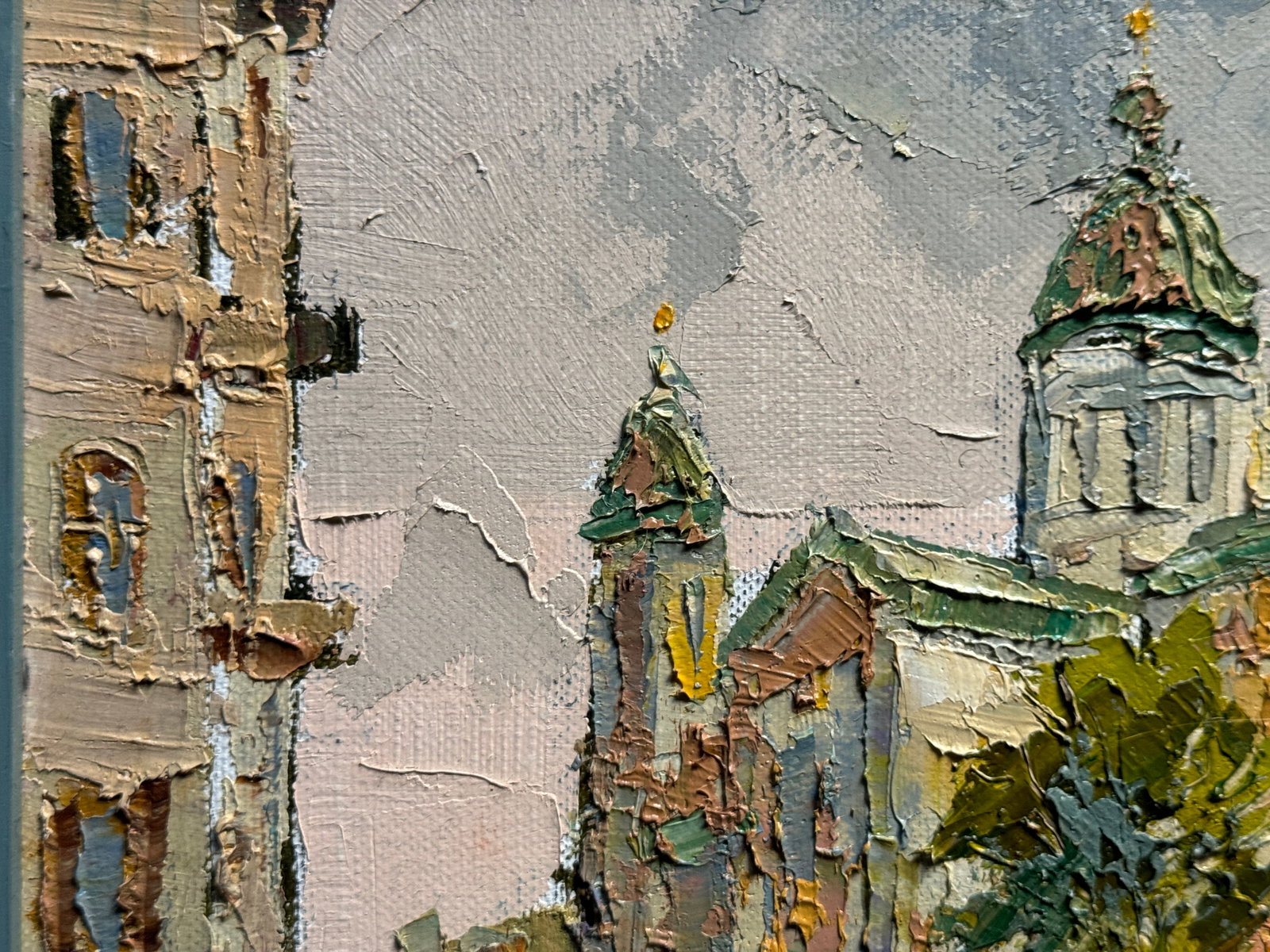 Oil painting with frame Church of the Transfiguration of the Lord (Lviv) K. Leonid - 2