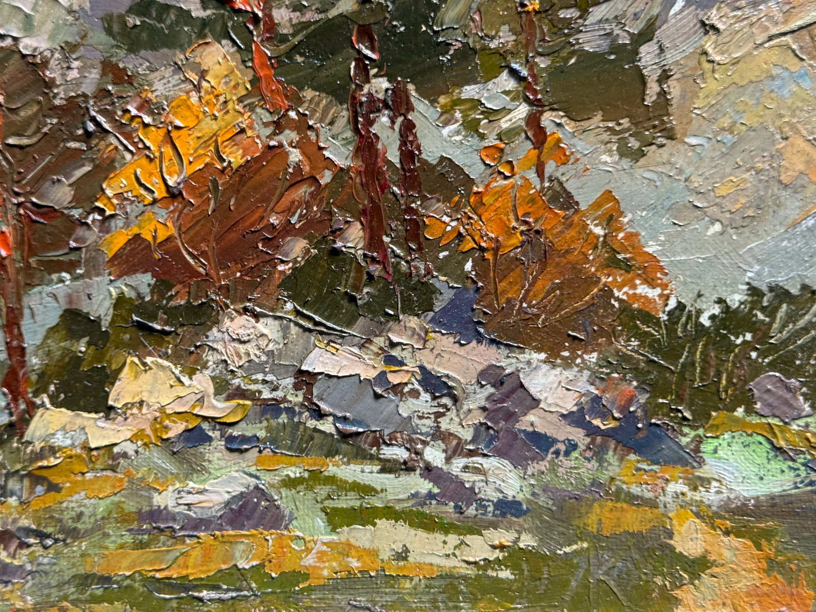 Oil painting with frame Carpathians K. Leonid - 11