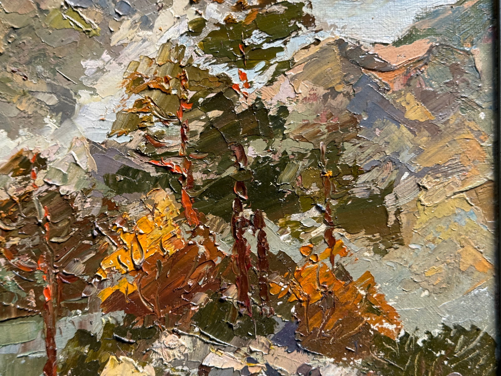 Oil painting with frame Carpathians K. Leonid - 6