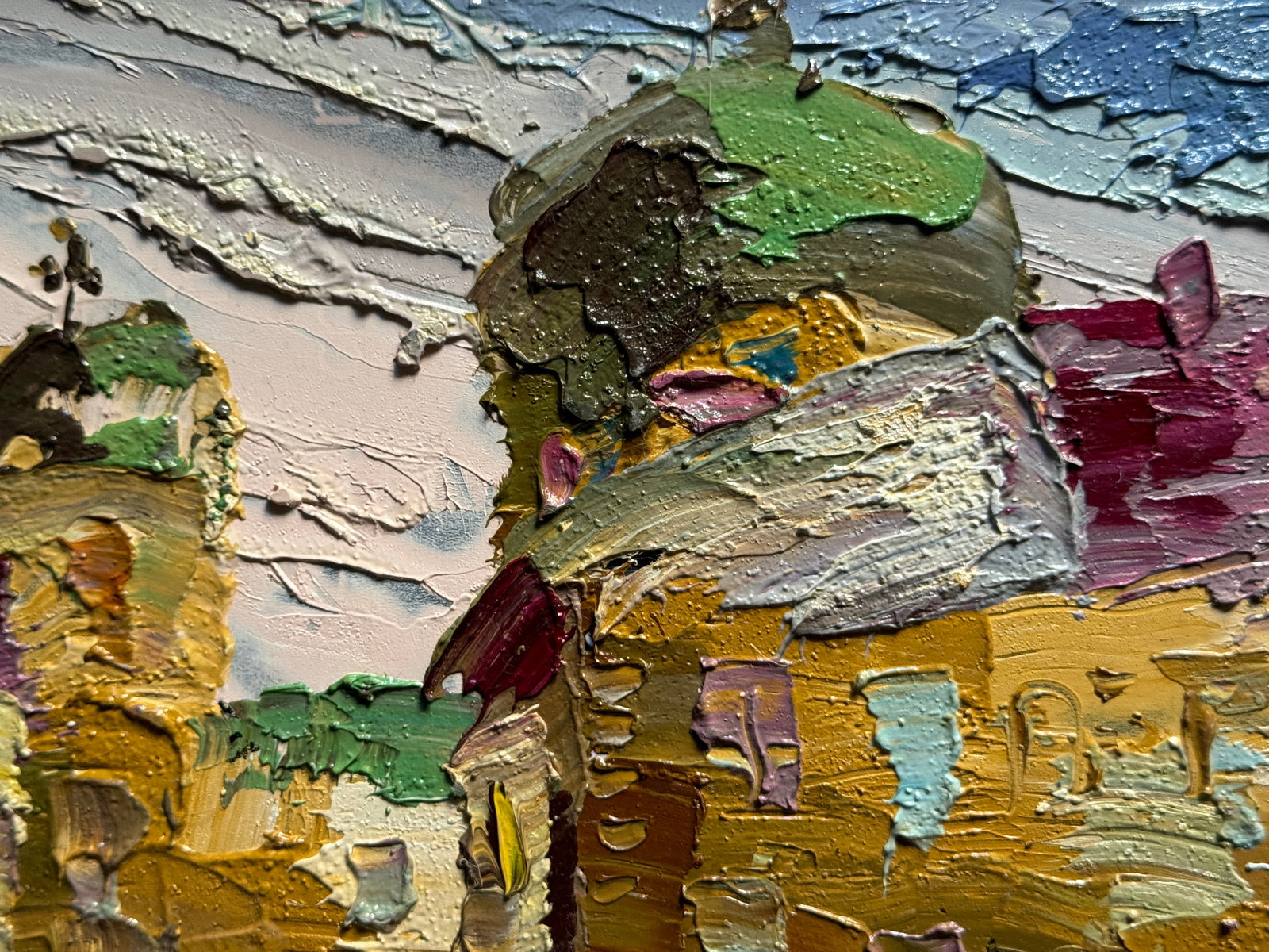 Oil painting with frame Lviv, market square K. Leonid - 6