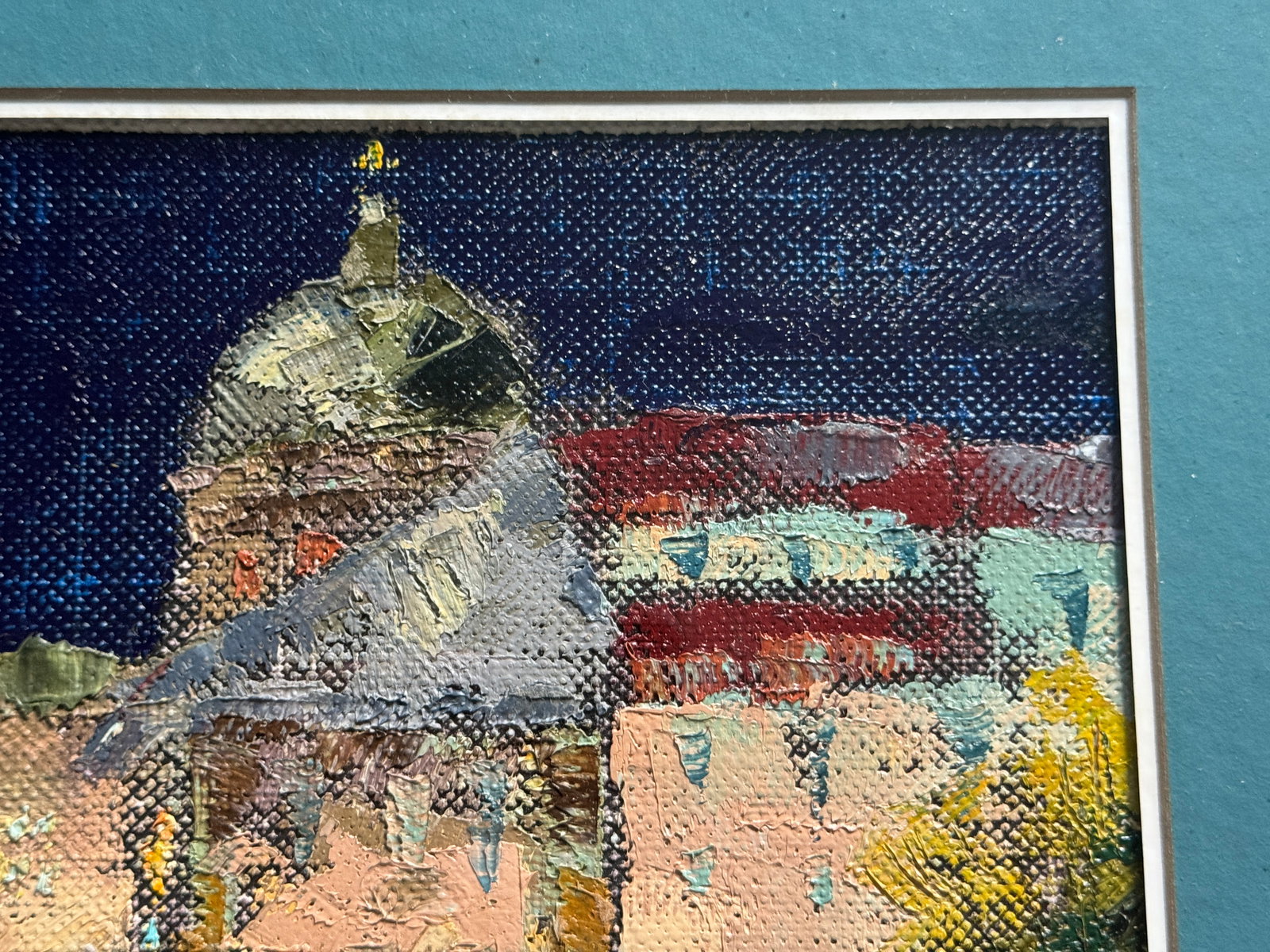 Oil painting with frame Lviv Square K. Leonid - 4