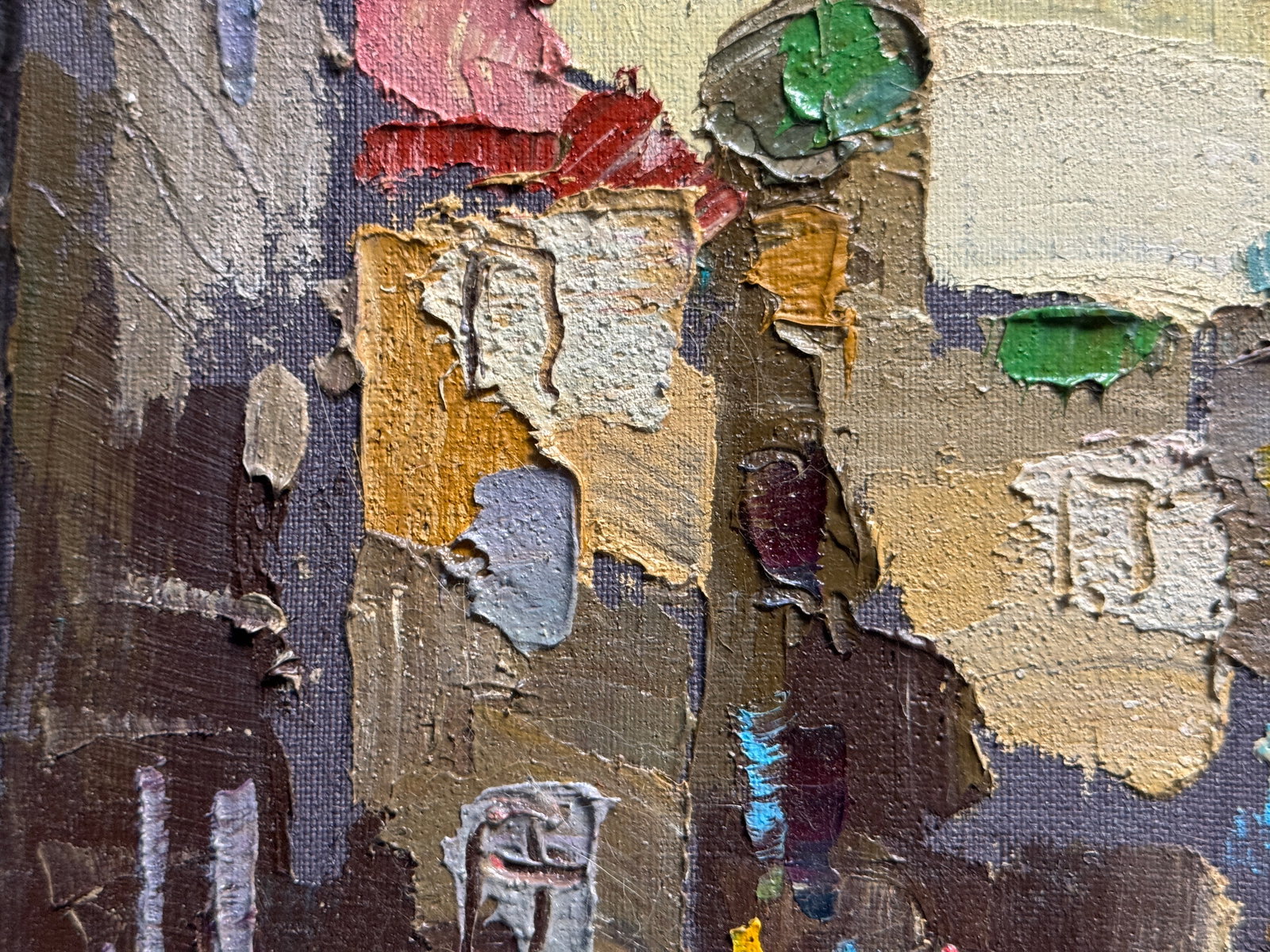 Oil painting with frame Lviv Square Market K. Leonid - 7