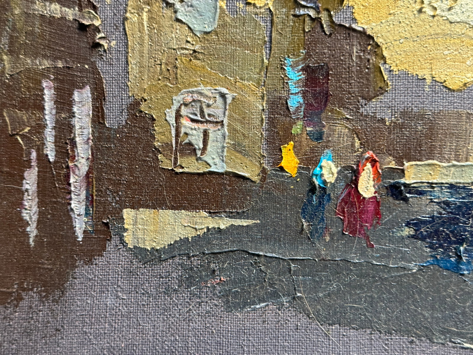 Oil painting with frame Lviv Square Market K. Leonid - 8