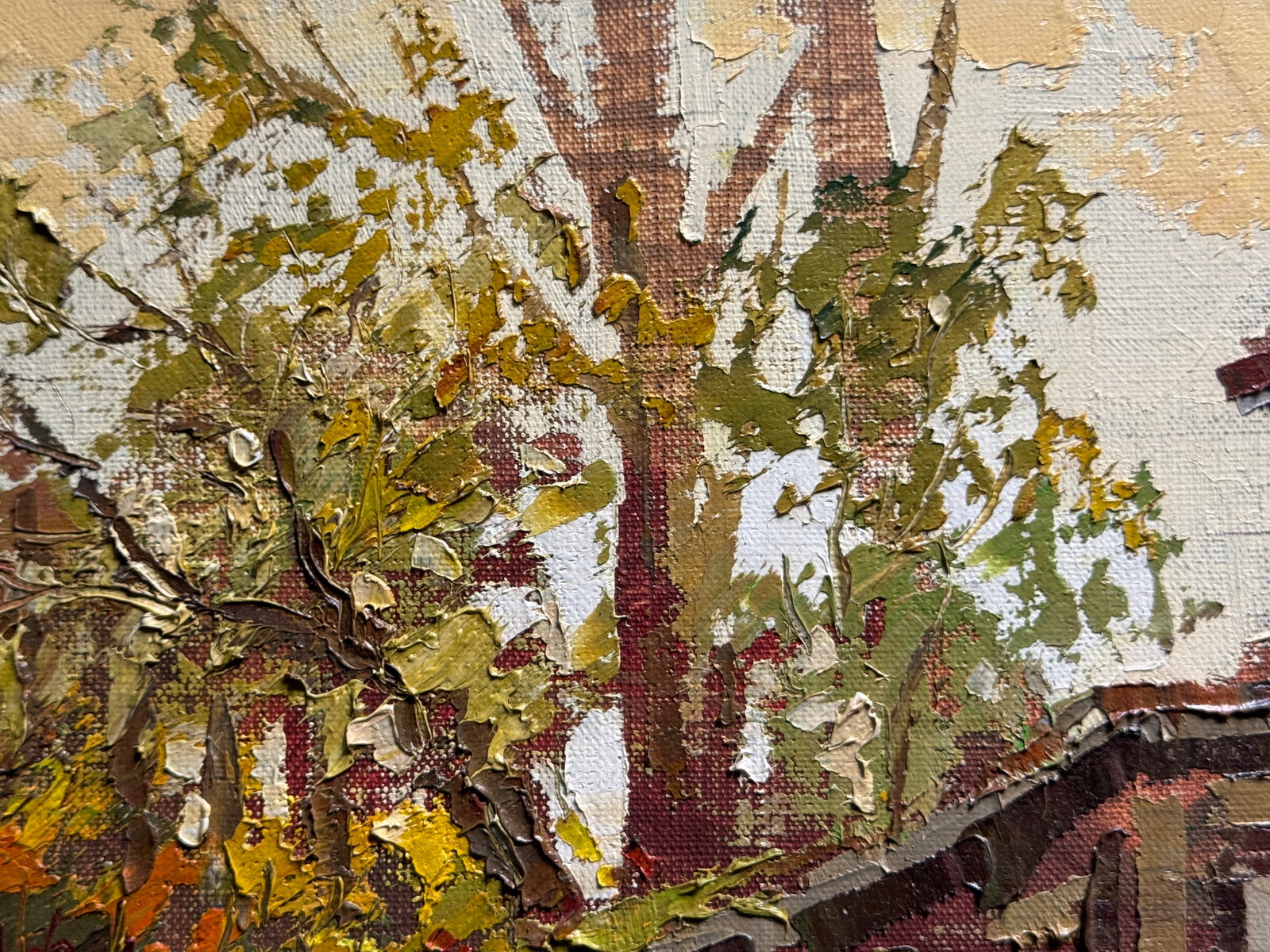 Oil painting with frame Botanical Garden of Ivan Franko National University of Lviv K. Leonid - 3