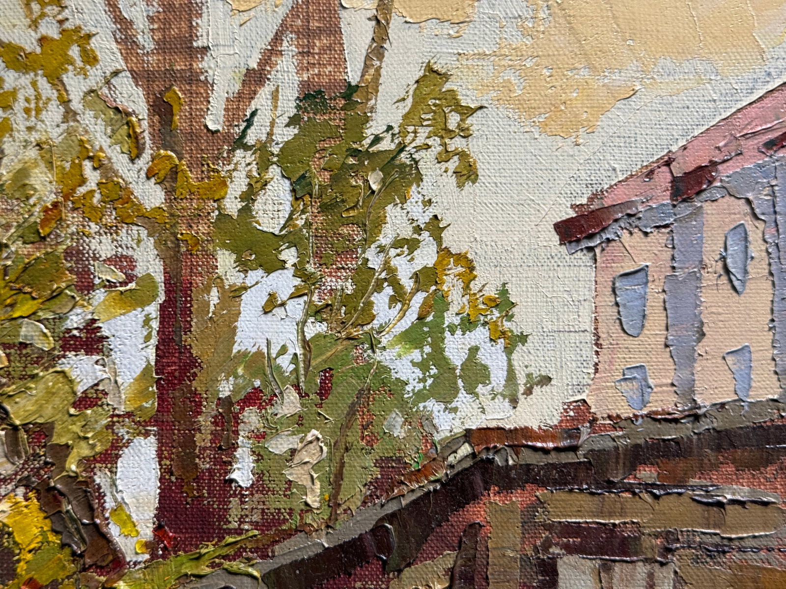Oil painting with frame Botanical Garden of Ivan Franko National University of Lviv K. Leonid - 4