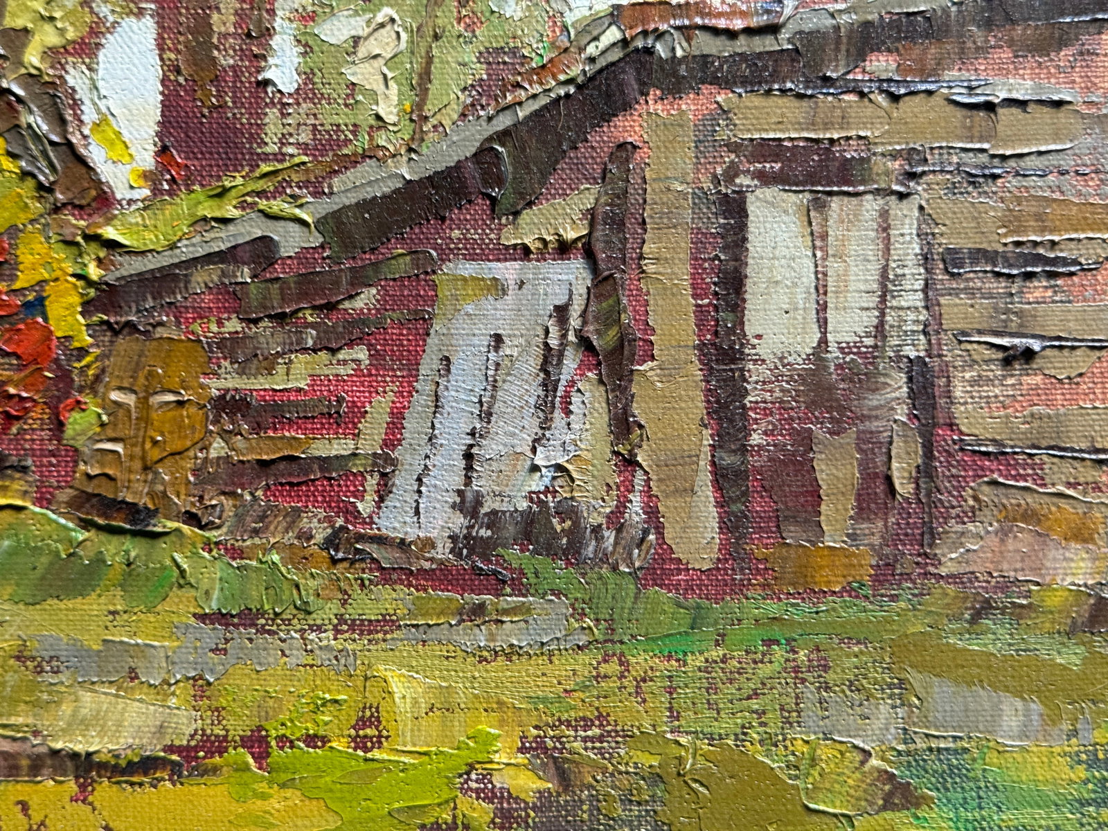 Oil painting with frame Botanical Garden of Ivan Franko National University of Lviv K. Leonid - 5