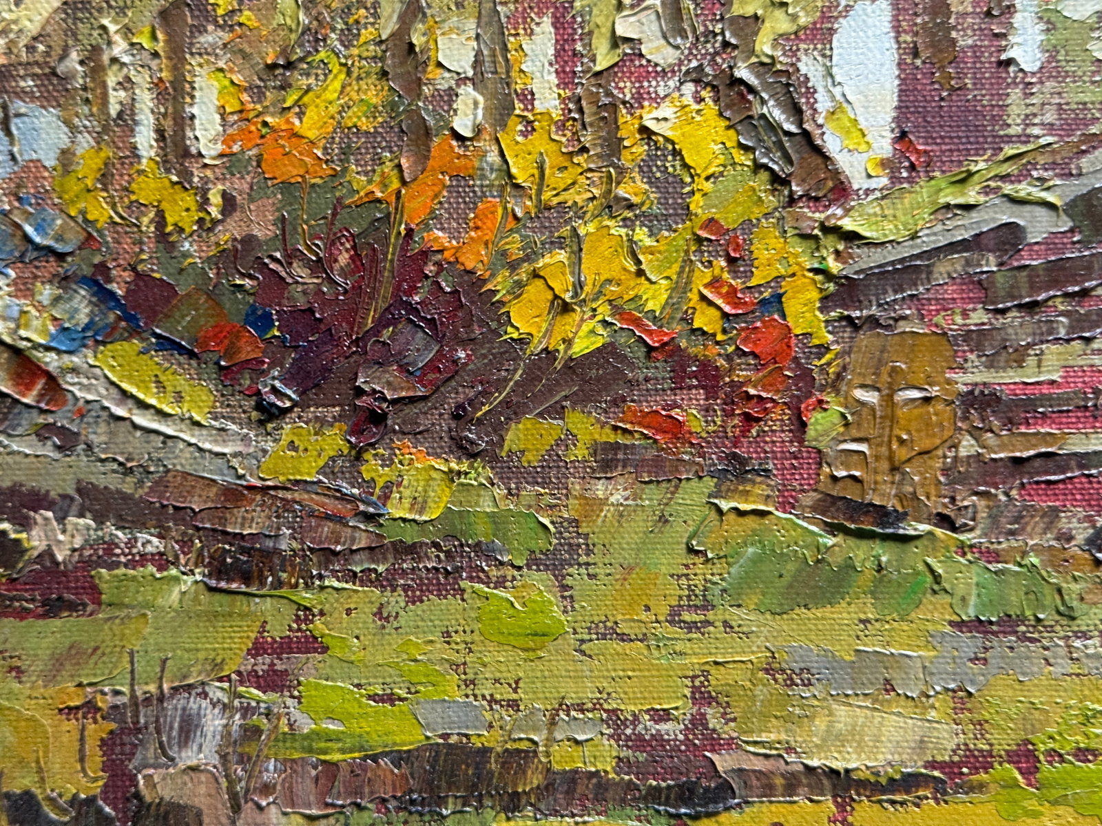 Oil painting with frame Botanical Garden of Ivan Franko National University of Lviv K. Leonid - 6