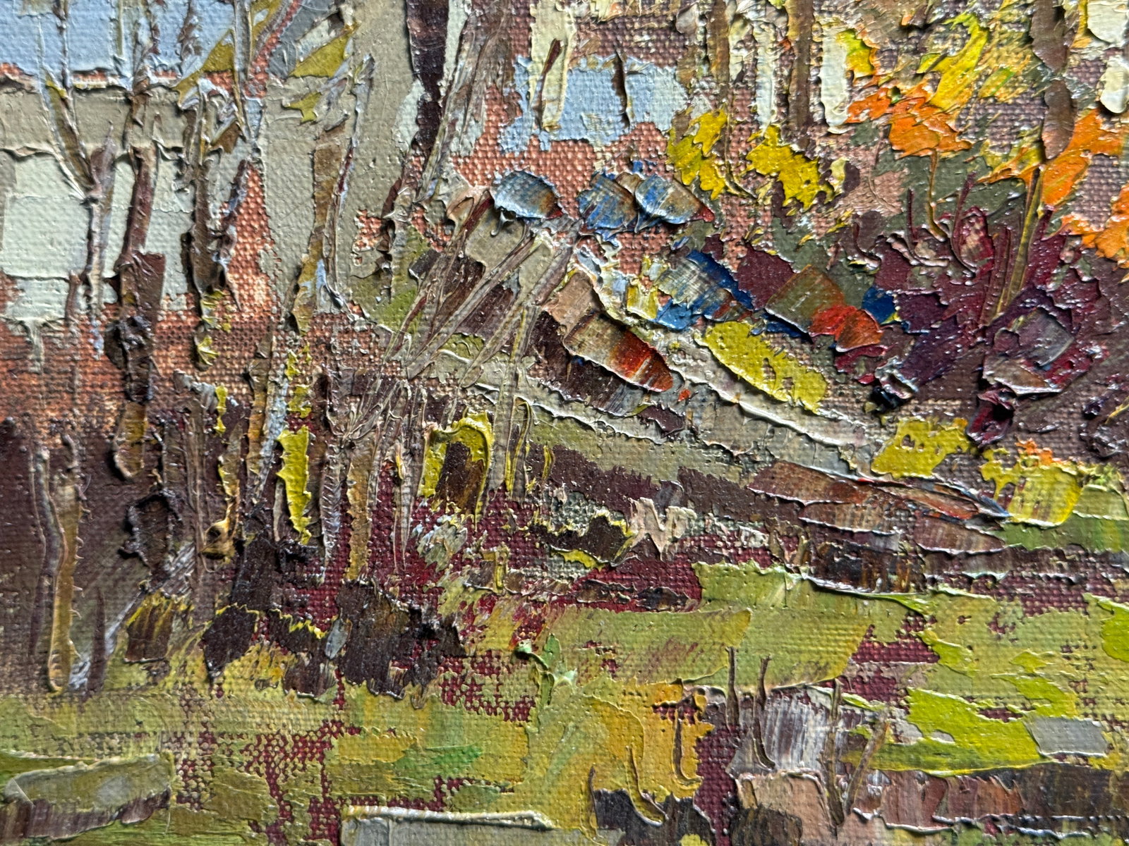 Oil painting with frame Botanical Garden of Ivan Franko National University of Lviv K. Leonid - 7