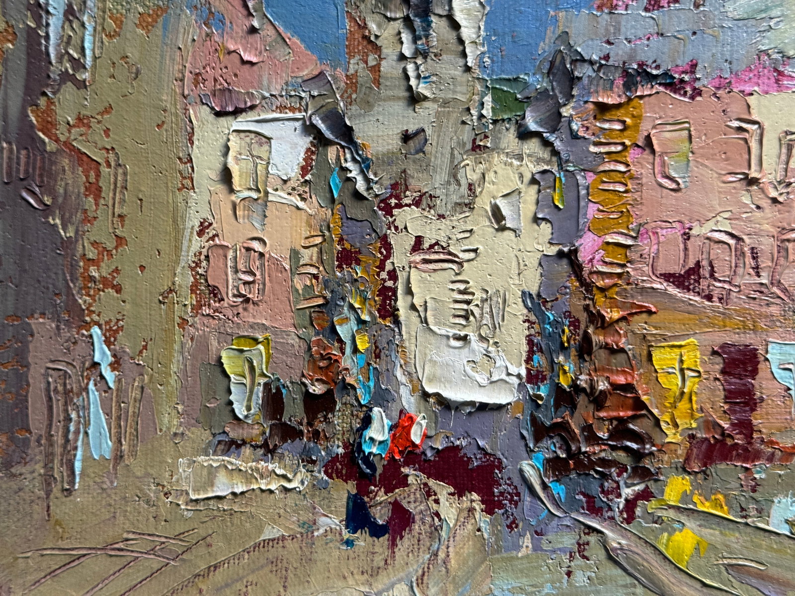 Oil painting with frame Market square in Lviv K. Leonid - 5