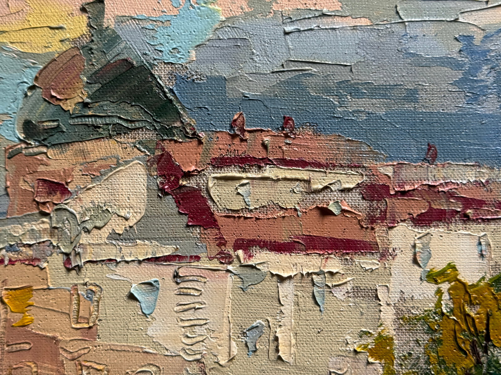 Oil painting with frame Lviv Market square K. Leonid - 5