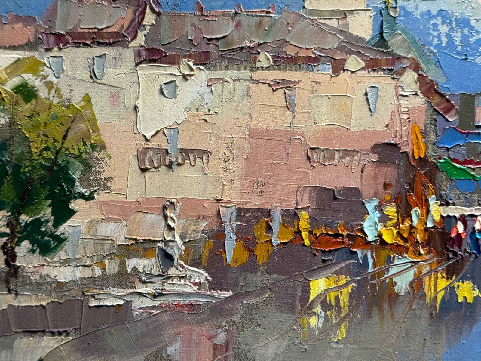 Oil painting with frame Lviv square K. Leonid - 5