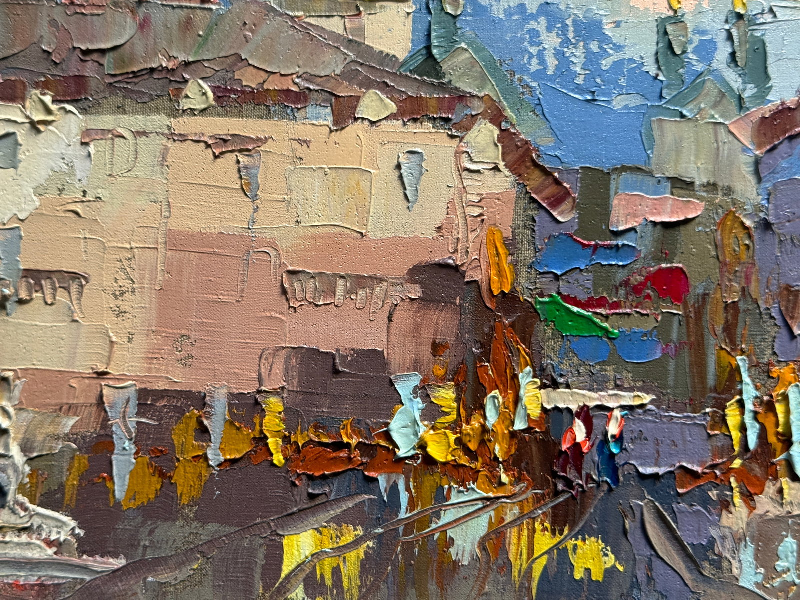 Oil painting with frame Lviv square K. Leonid - 6