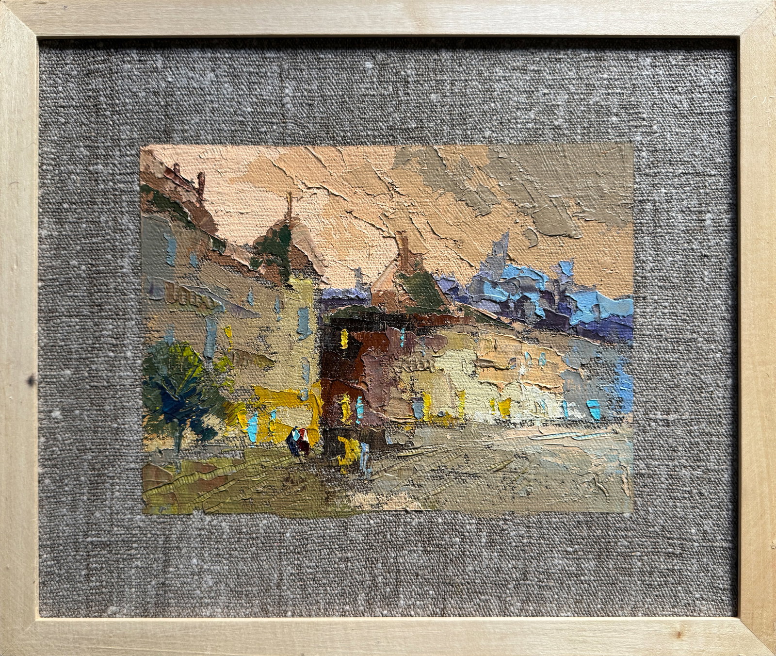 Oil painting with frame City K. Leonid: Title: Oil painting with frame City K. Leonid Description: 486KK Painter: K. Leonid S?ze: 35x42 cm/ 13.77x16.53 inches Size without frame: 21x28 cm/ 8.26x11.02 inches Components: oil, canvas,