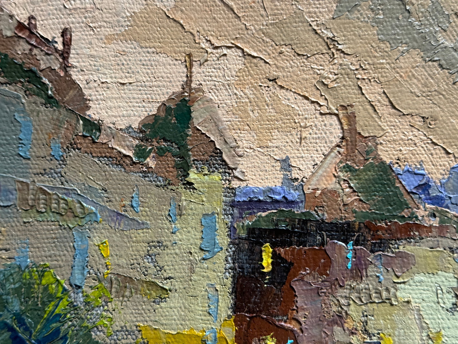 Oil painting with frame City K. Leonid - 3