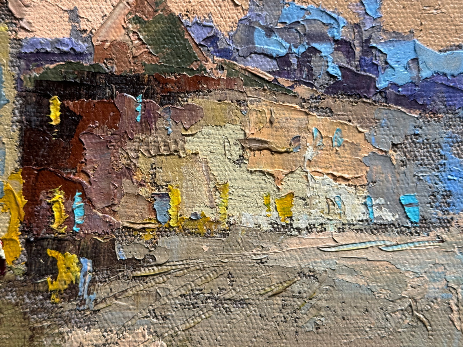 Oil painting with frame City K. Leonid - 5