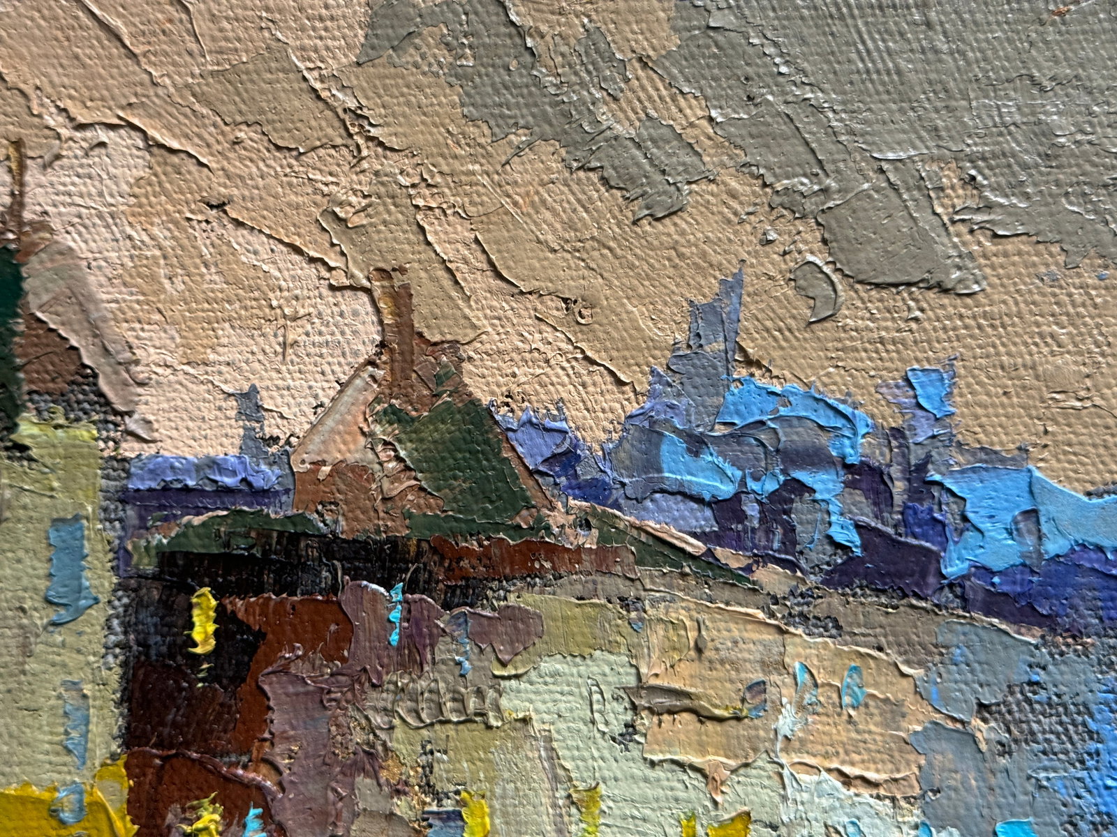 Oil painting with frame City K. Leonid - 6