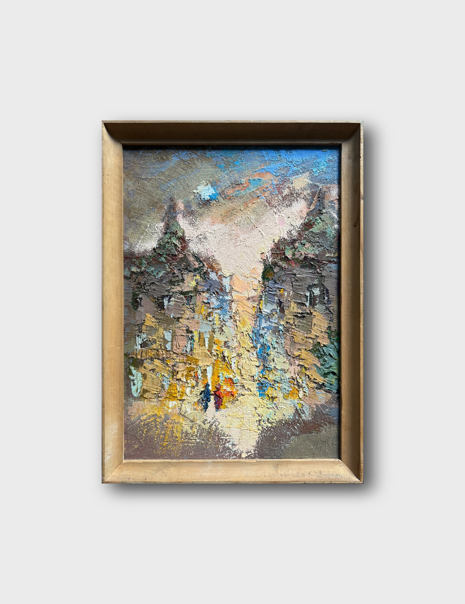 Oil painting with frame City K. Leonid - 11