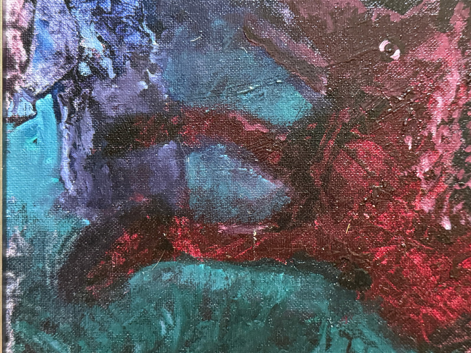 Abstract Oil painting with frame taming K. Leonid - 3