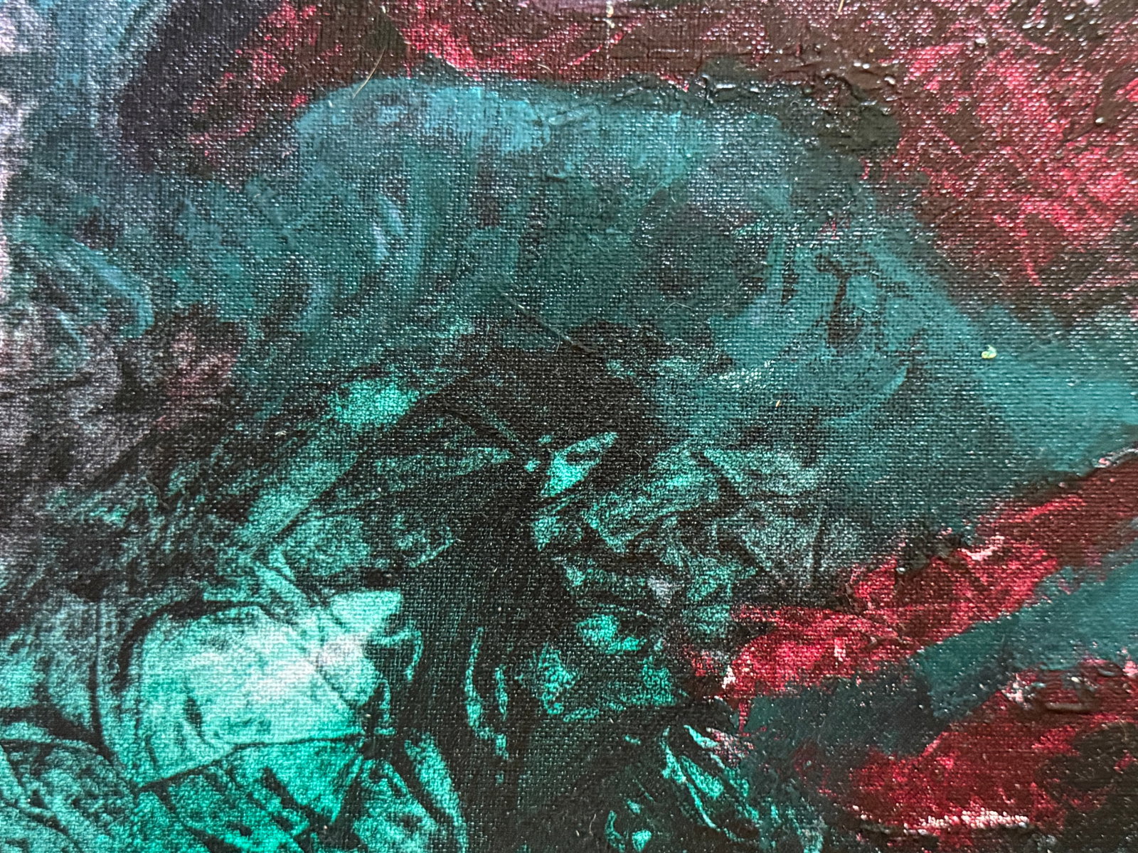 Abstract Oil painting with frame taming K. Leonid - 4