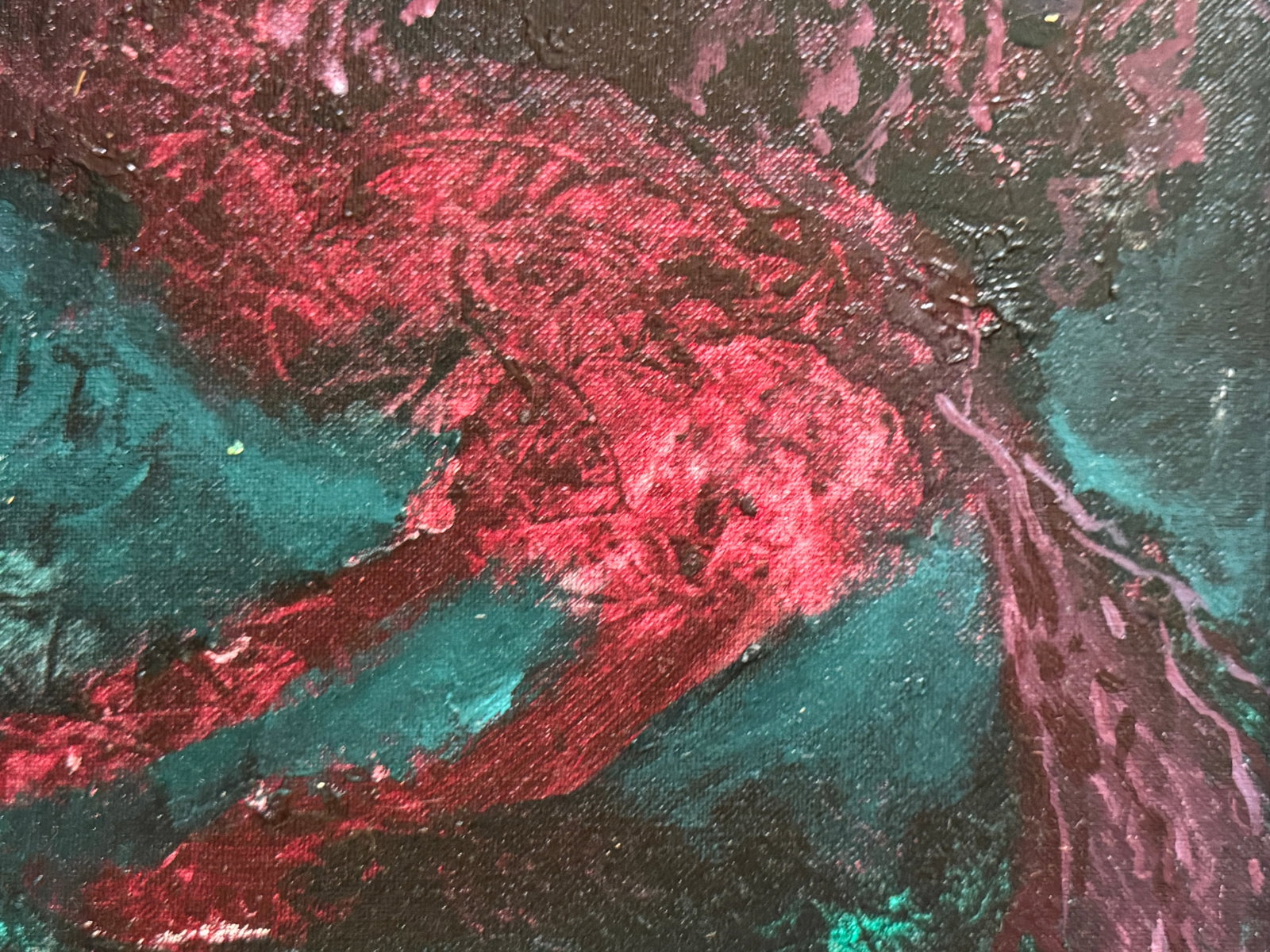 Abstract Oil painting with frame taming K. Leonid - 7