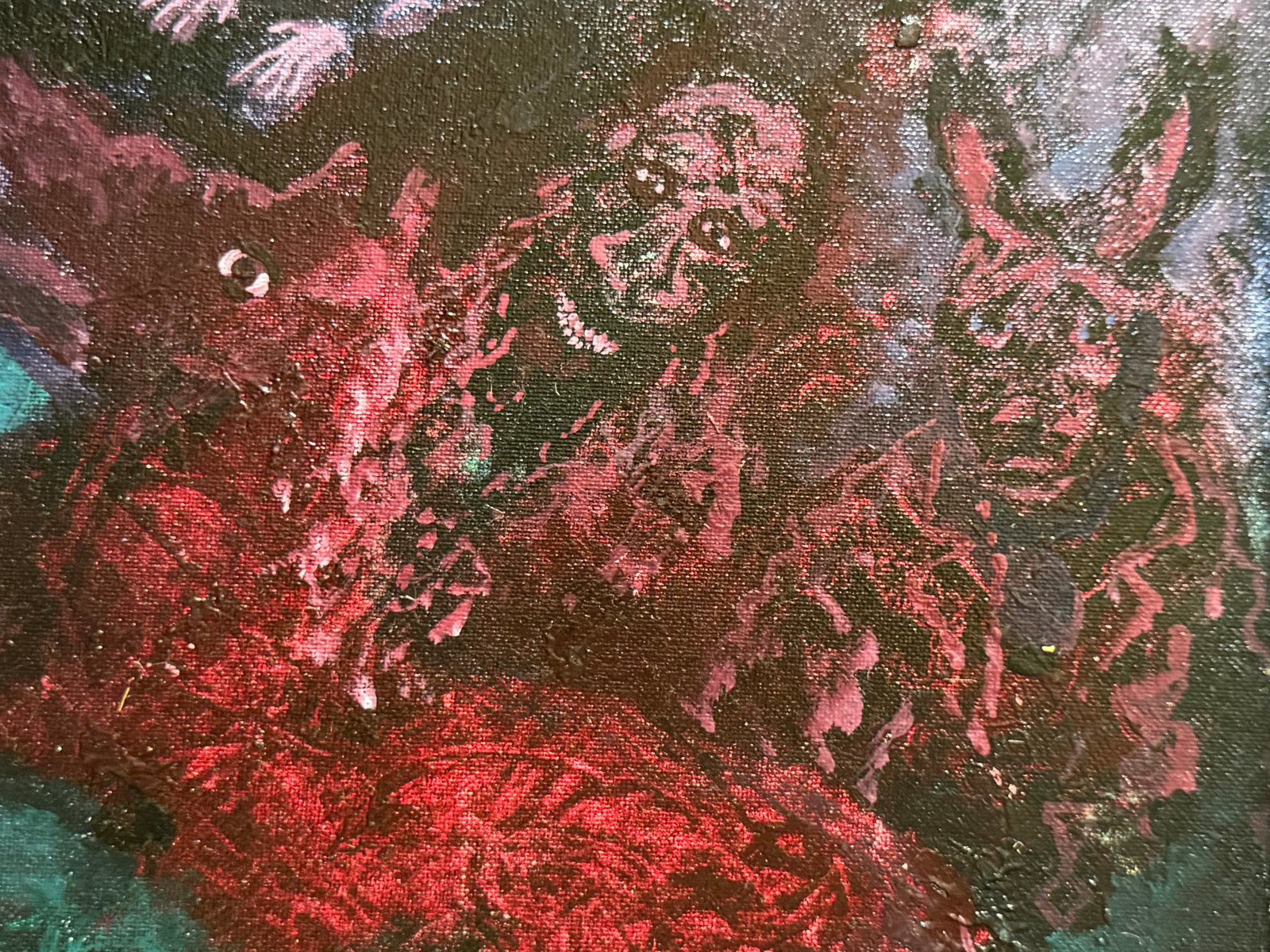 Abstract Oil painting with frame taming K. Leonid - 8