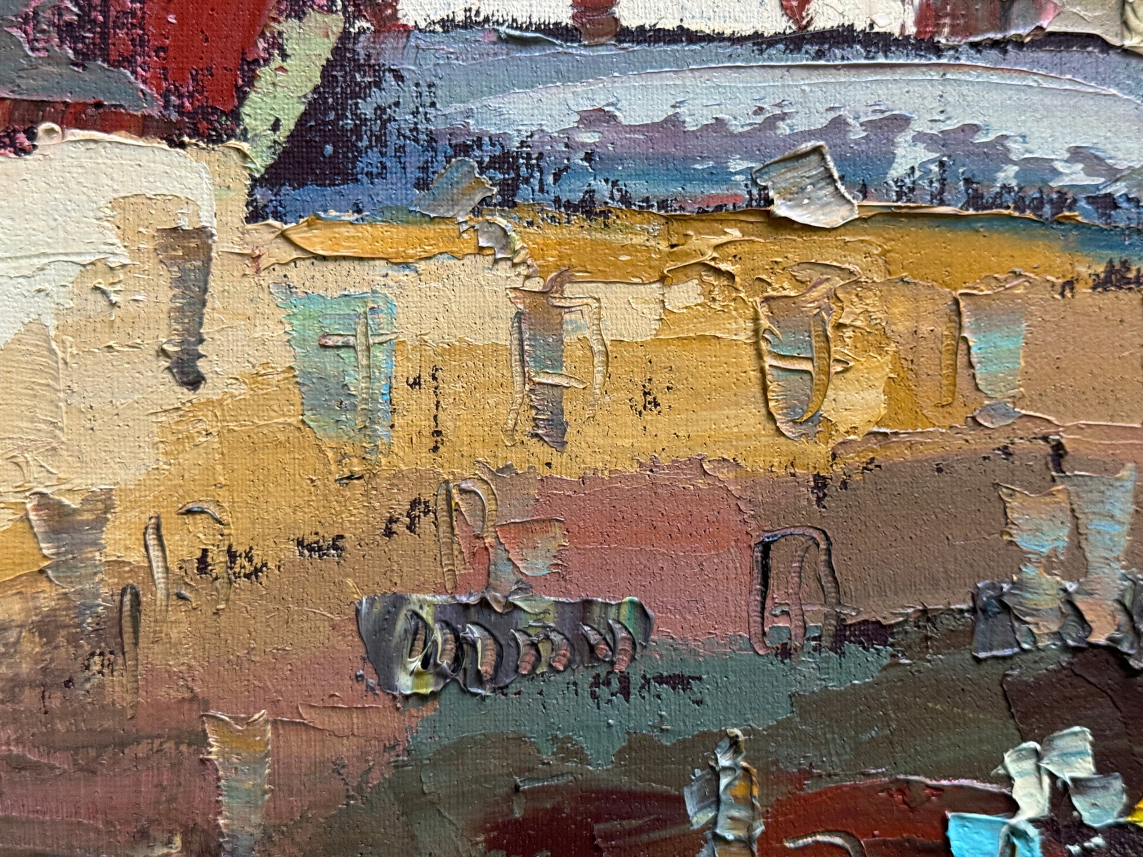 Oil painting with farme Lviv Market area K. Leonid - 7