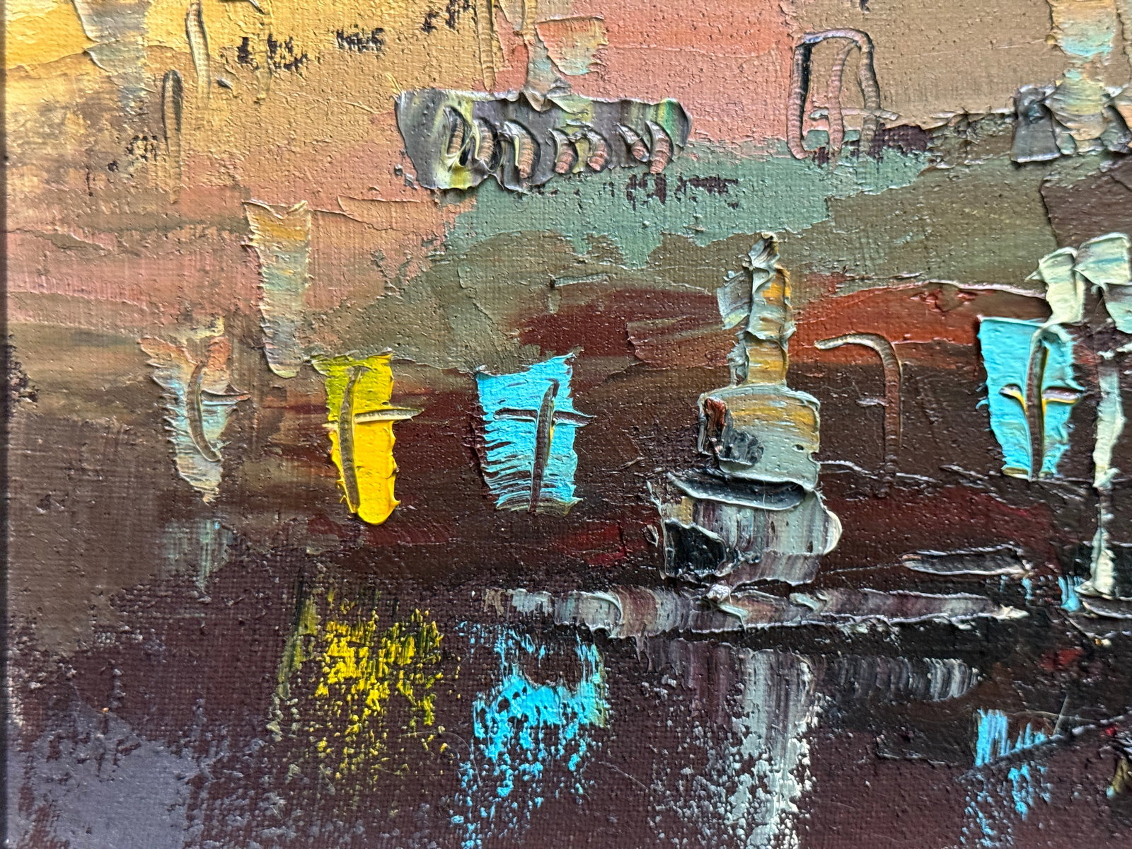 Oil painting with farme Lviv Market area K. Leonid - 8