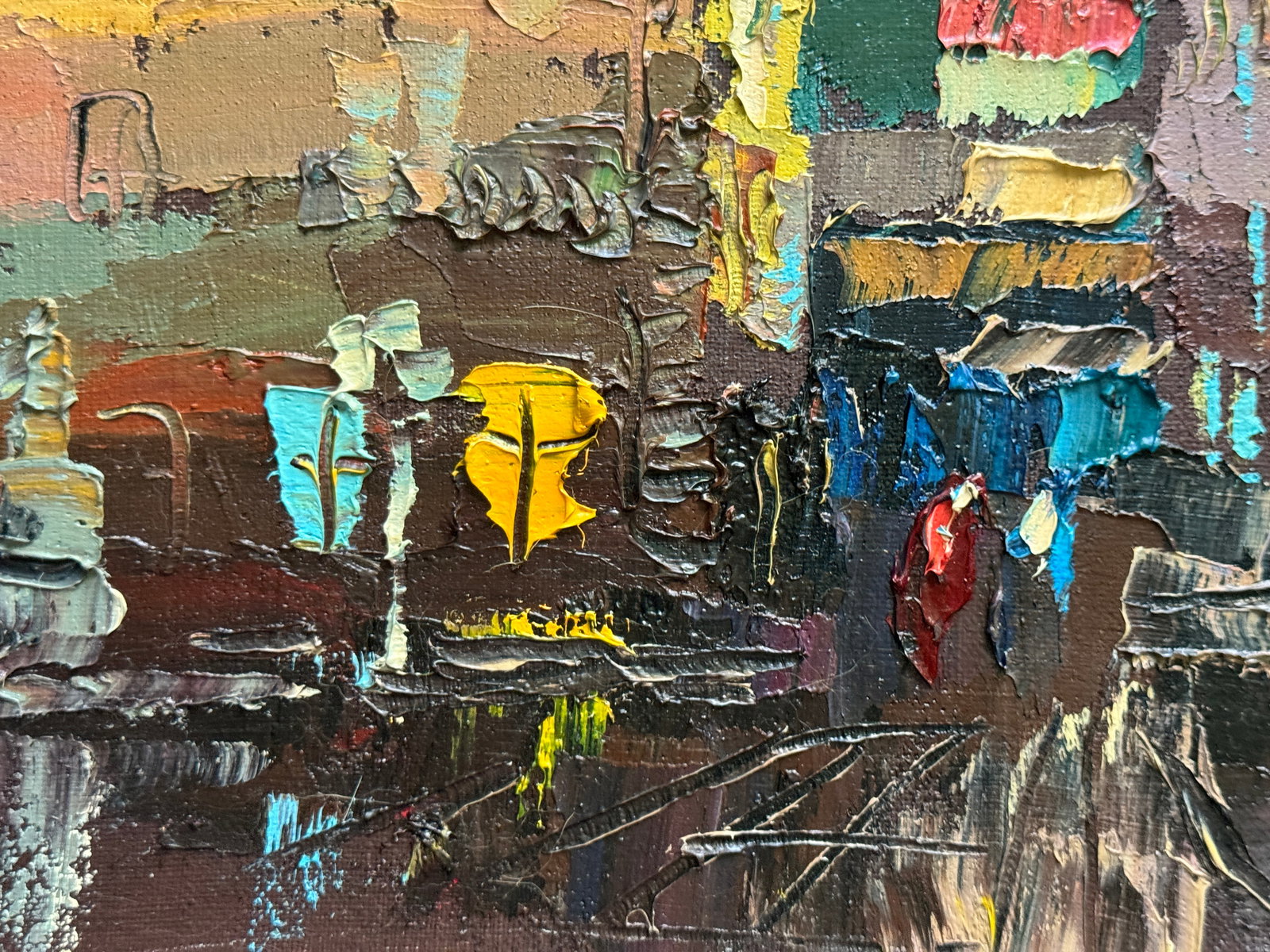 Oil painting with farme Lviv Market area K. Leonid - 9