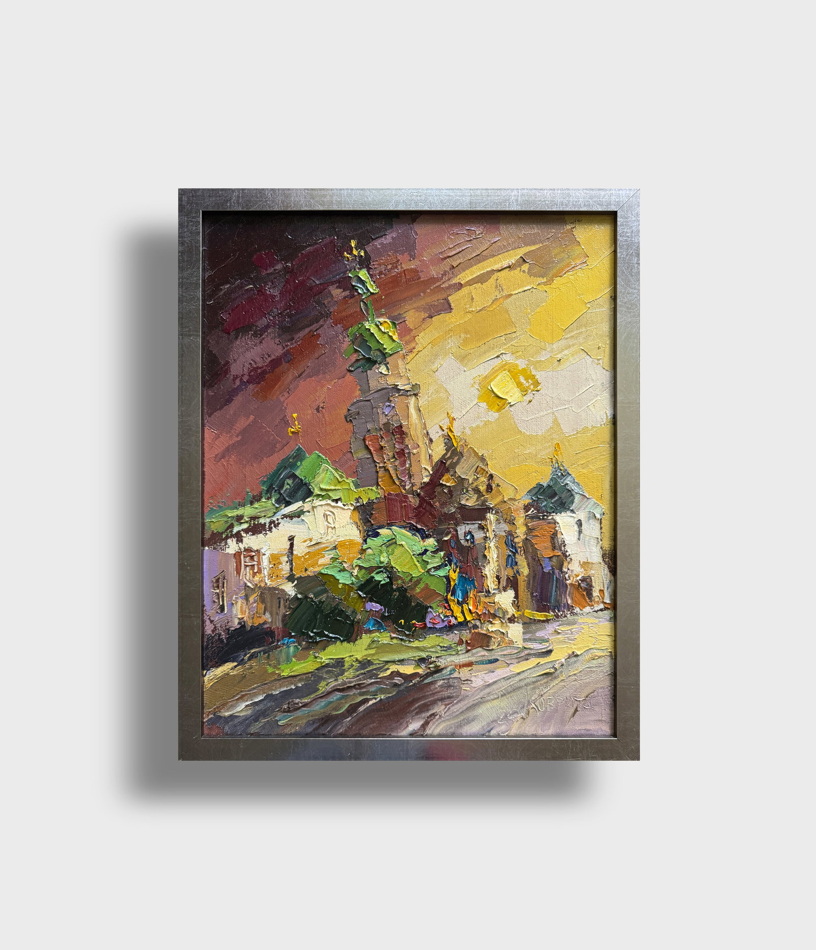 Oil painting with farme Lviv Bernardine Monastery K. Leonid - 11