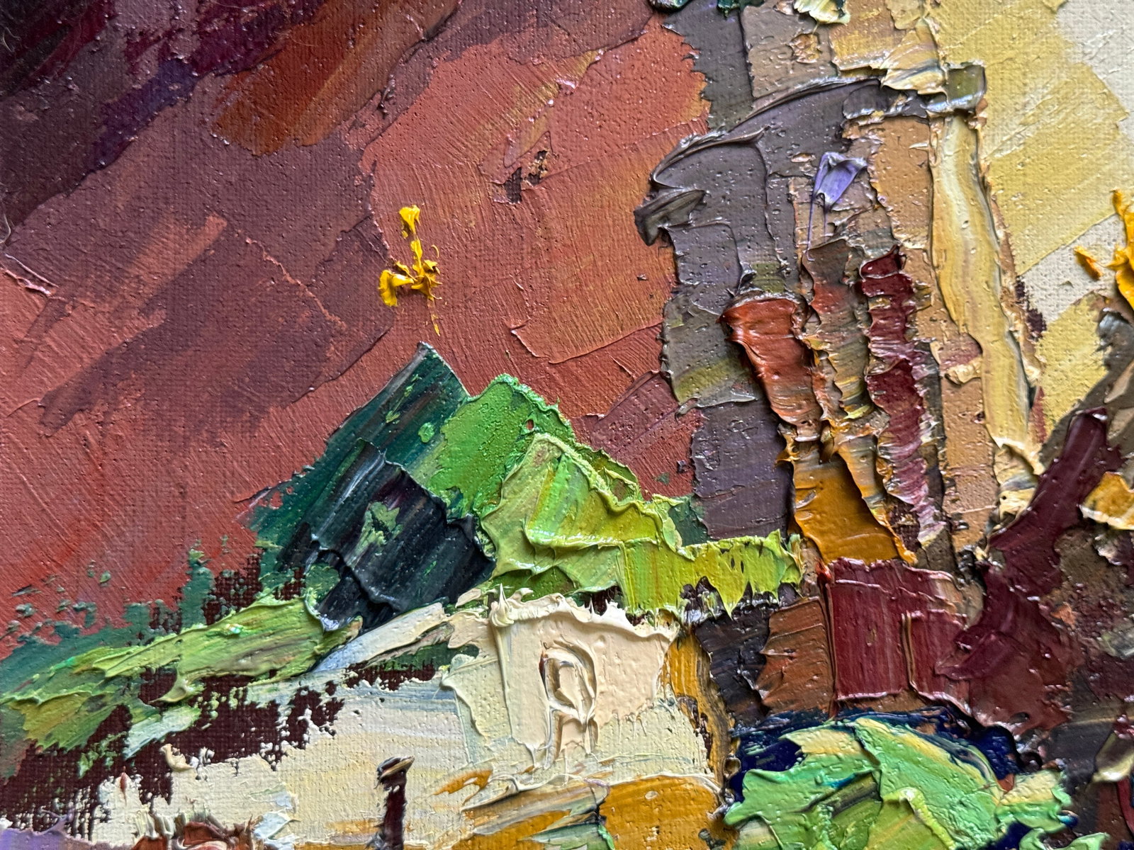 Oil painting with farme Lviv Bernardine Monastery K. Leonid - 3