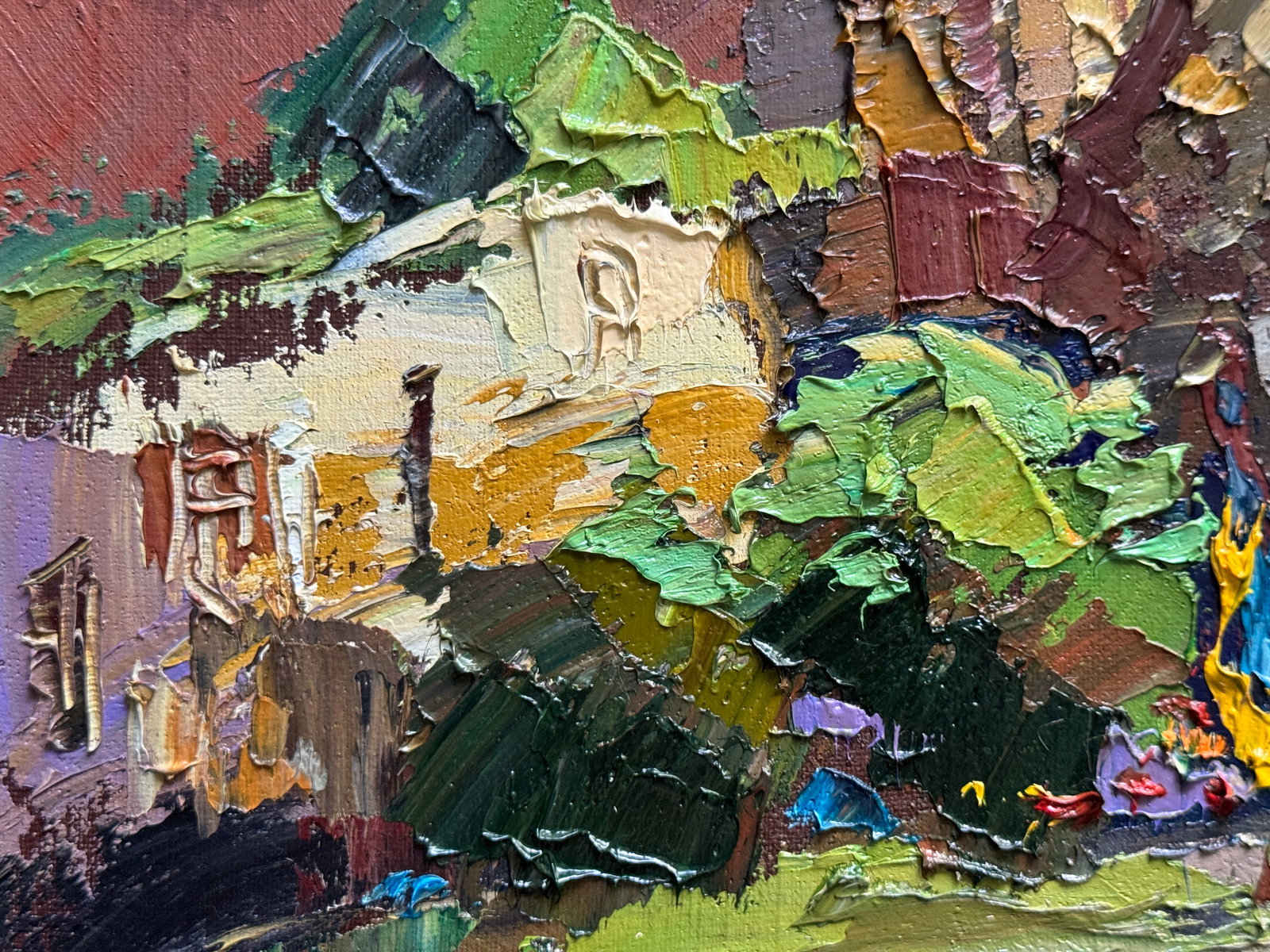 Oil painting with farme Lviv Bernardine Monastery K. Leonid - 4