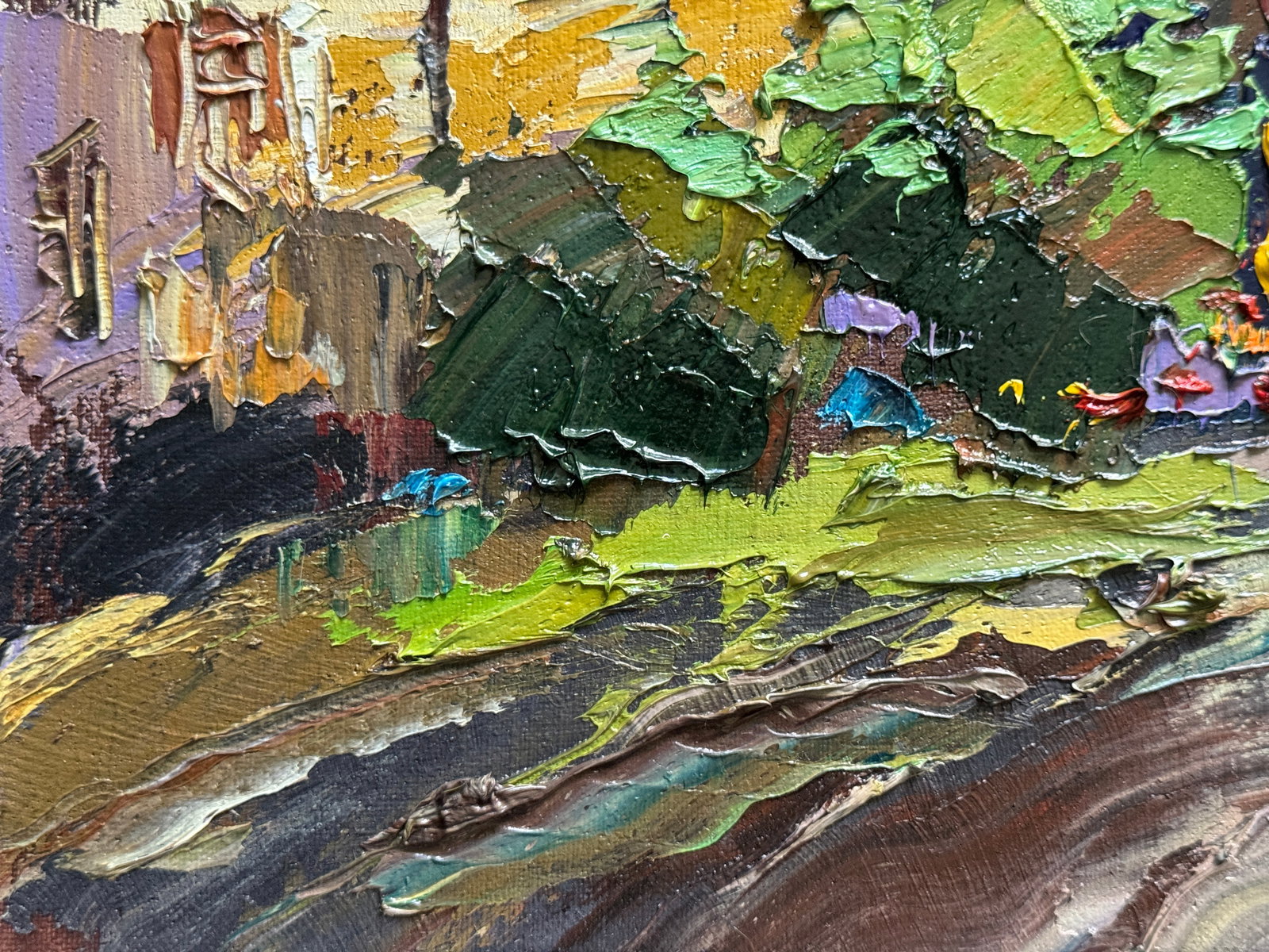 Oil painting with farme Lviv Bernardine Monastery K. Leonid - 5