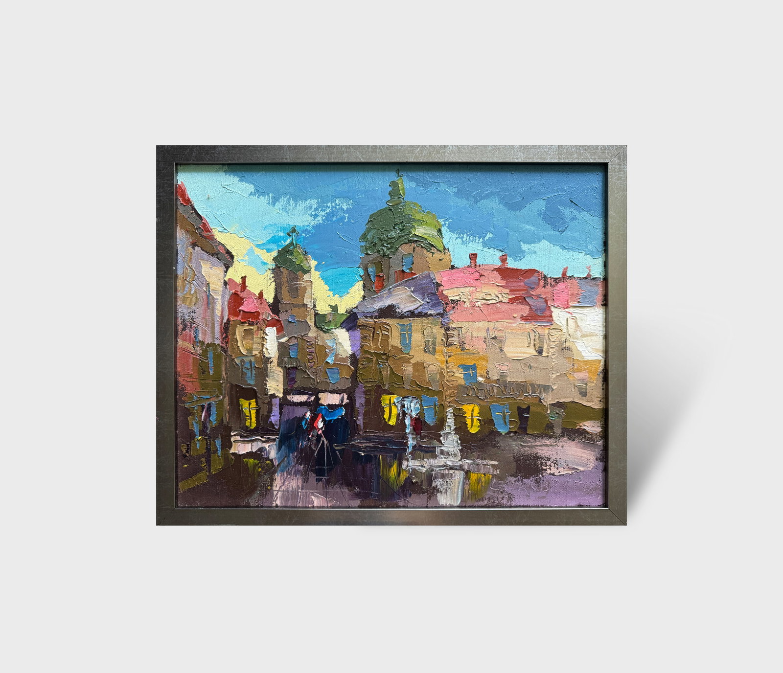 Oil painting with farme Lviv Market Square K. Leonid - 10