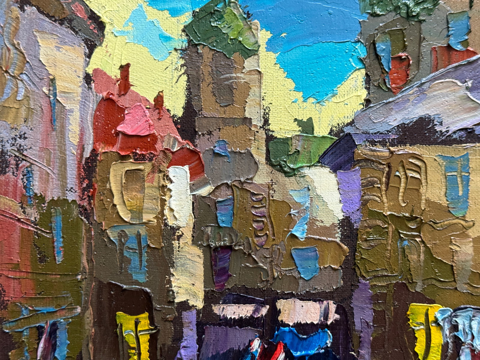 Oil painting with farme Lviv Market Square K. Leonid - 5
