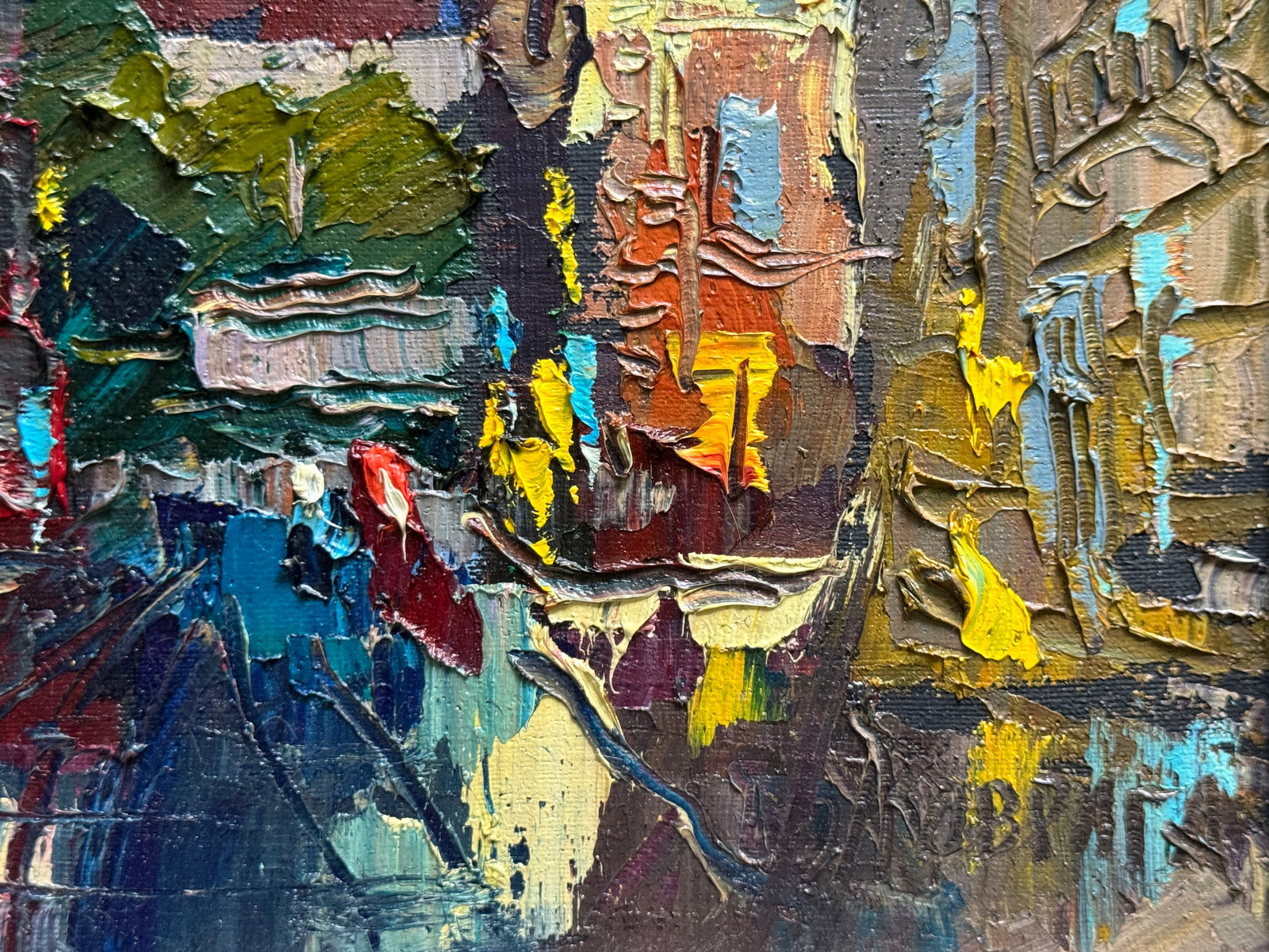 Oil painting with farme night Lviv K. Leonid - 10