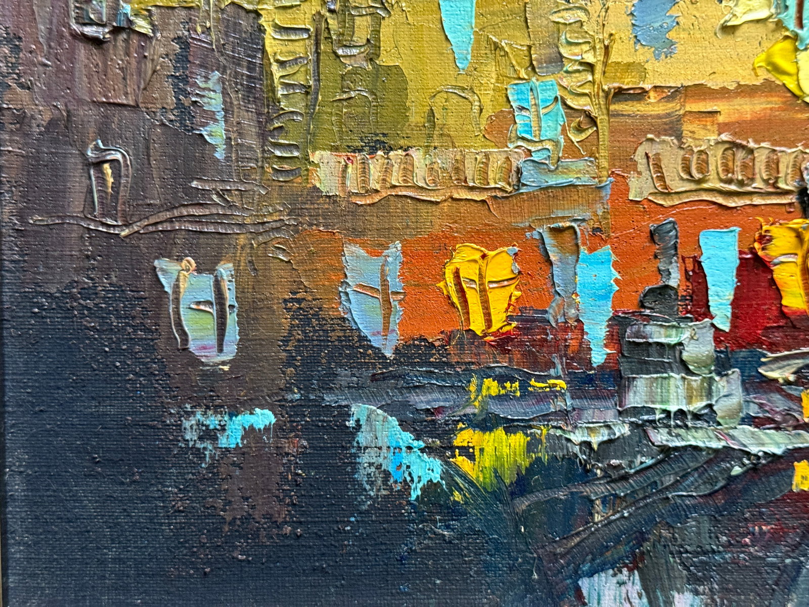 Oil painting with farme night Lviv K. Leonid - 4